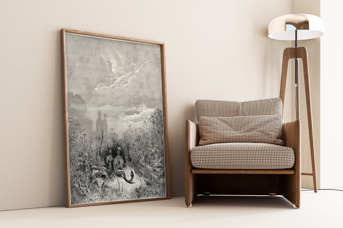 Gustave Doré — Purgatorio, Canto VIII: The Serpent Fled | Dante Illustration Print