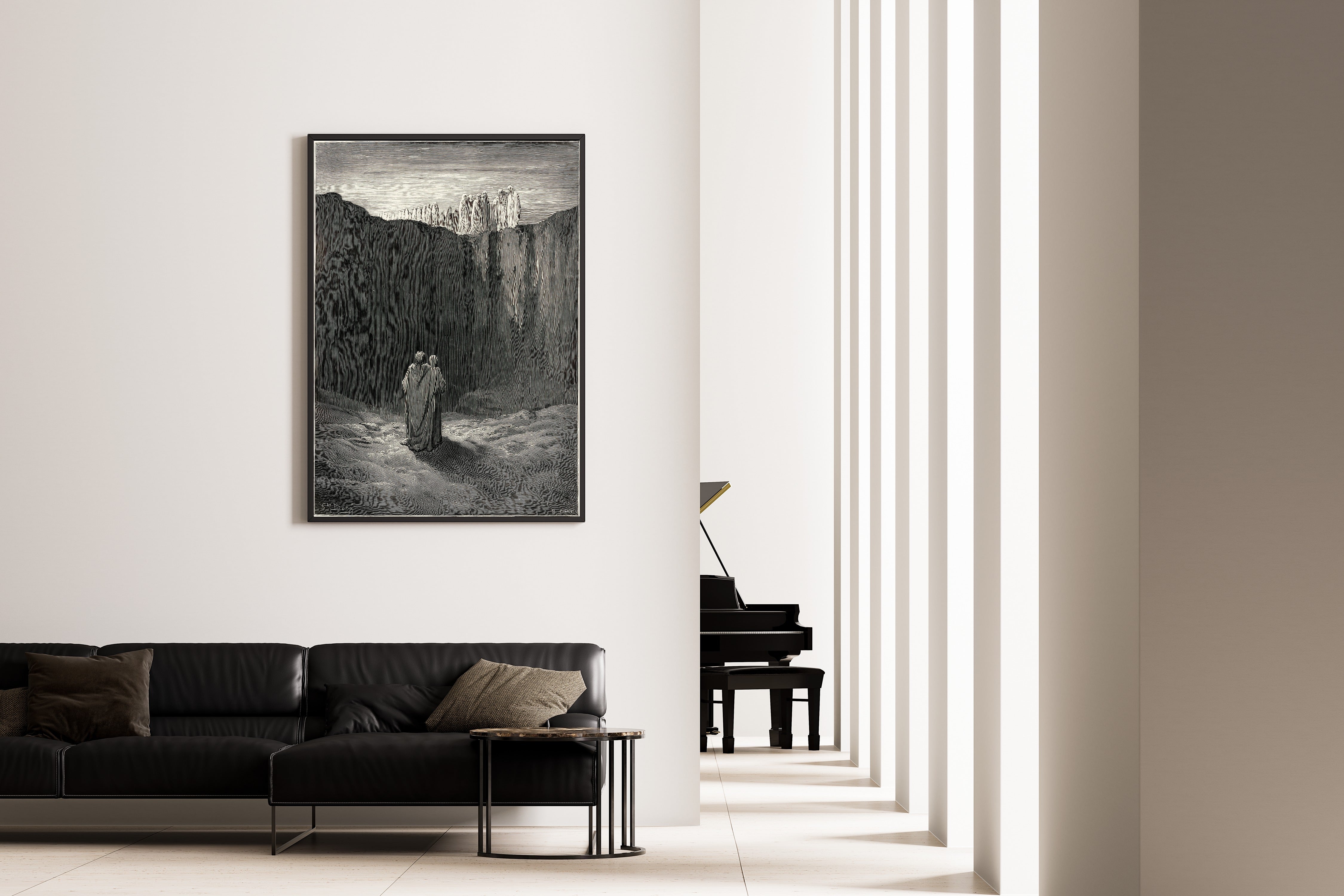 Gustave Doré — Purgatorio, Canto III: Virgil Explores the Pathway | Dante Illustration Print