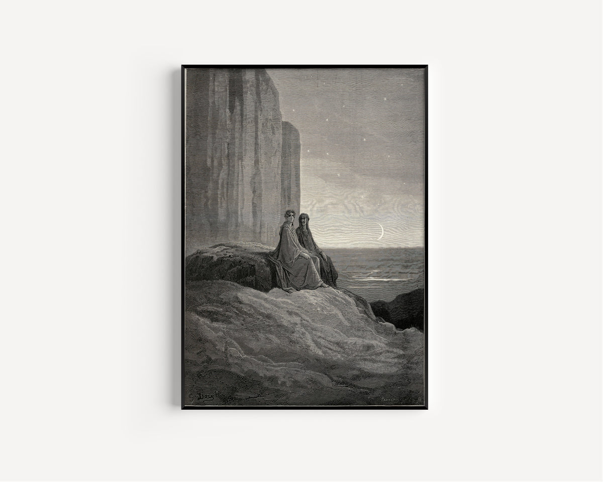 Gustave Doré — Purgatorio, Canto IX: Dawn over the Eastern Cliff | Dante Illustration Print