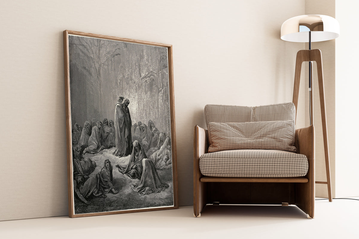 Gustave Doré — Purgatorio, Canto XIII: The Envious with Sewn Eyes | Dante Illustration Print