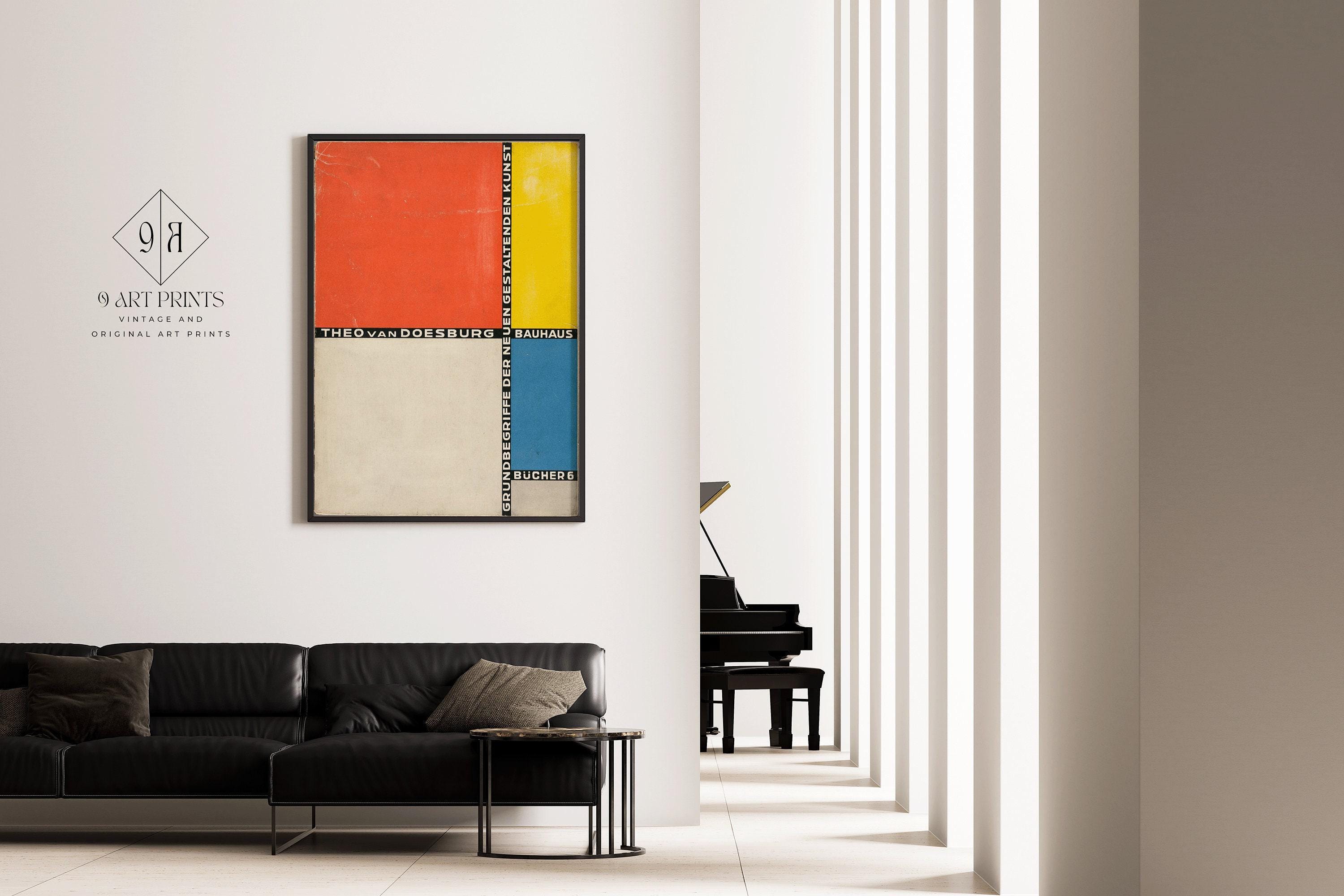Theo Van Doesburg - Bauhaus Bucher PRINT | Vintage Colorful Mid - Century Modern Poster