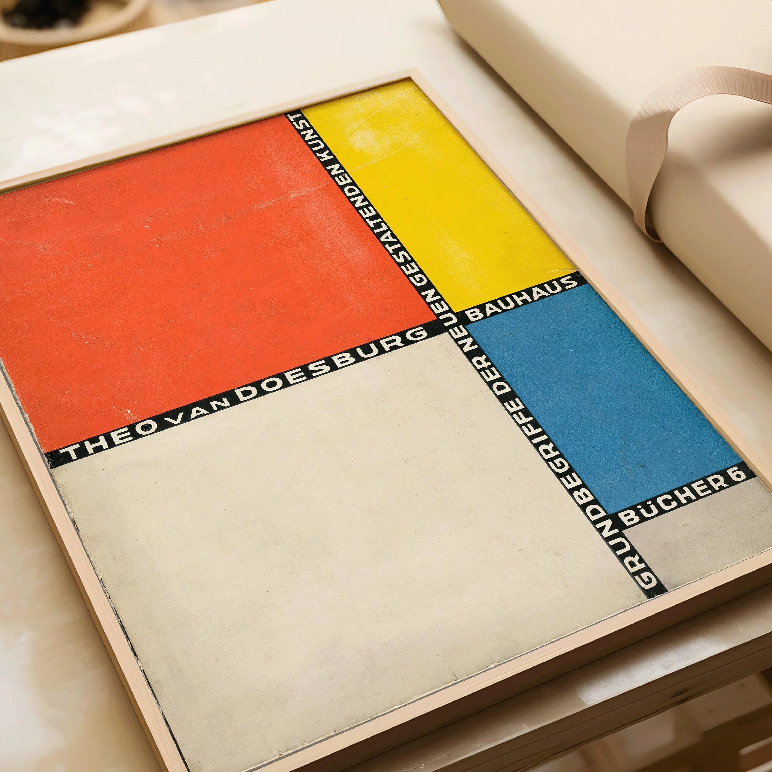 Theo Van Doesburg - Bauhaus Bucher PRINT | Vintage Colorful Mid - Century Modern Poster