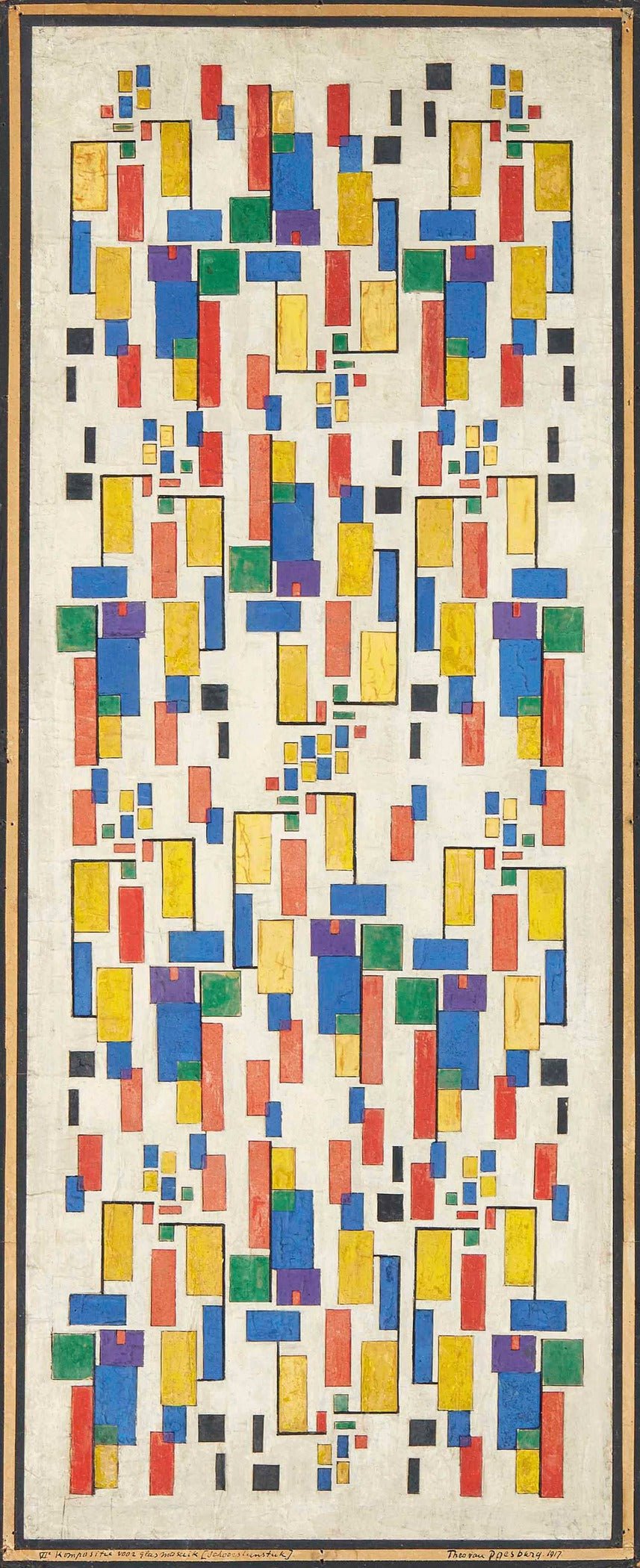 Theo van Doesburg — Colour Design for Chimney Piece | De Stijl Fine Art (2×1) - 9ArtPrints