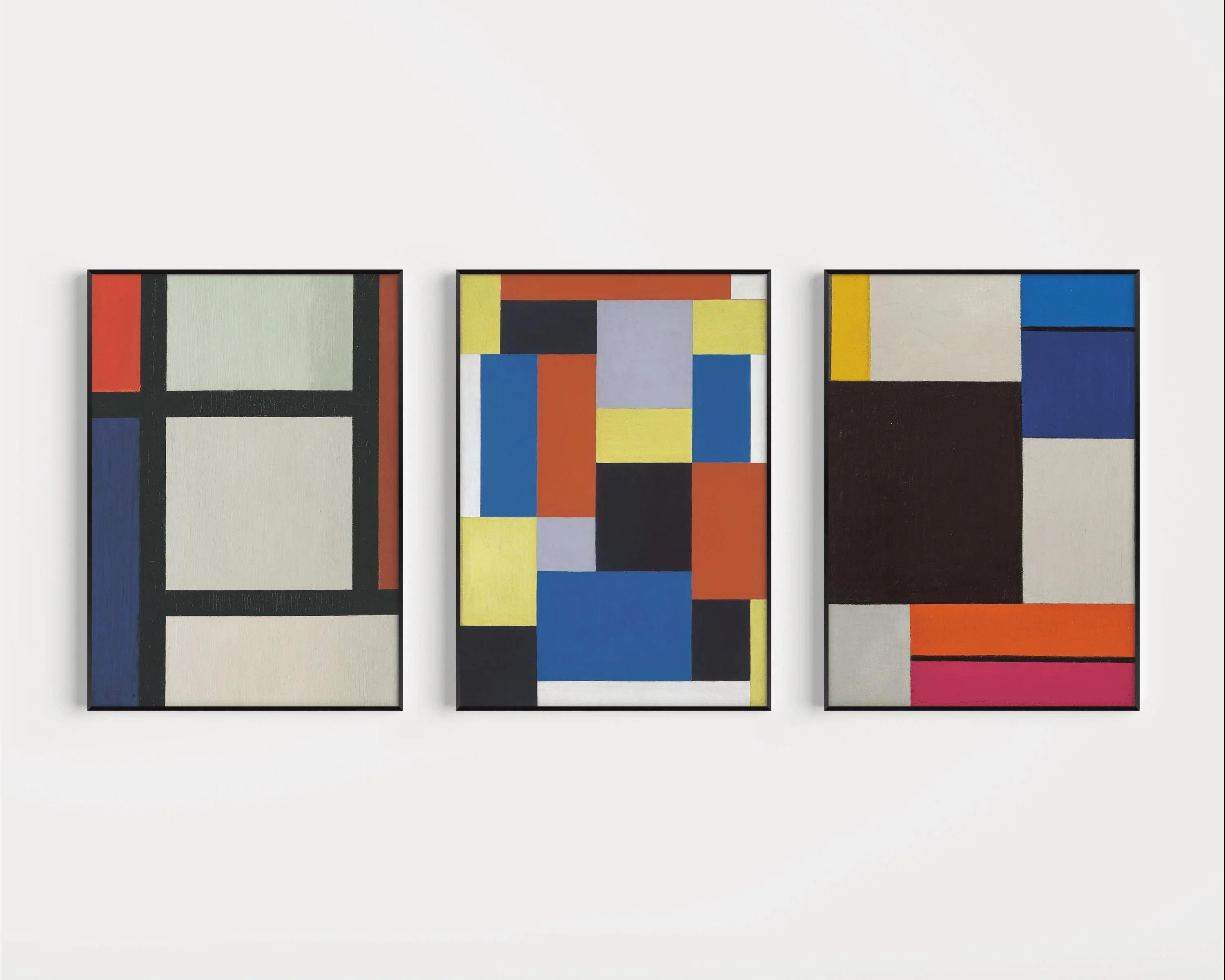 Theo van Doesburg - Colourblock Compositions || Vintage Dadaism Midcentury Modern Art (Available Frame or unframed) - 9ArtPrints