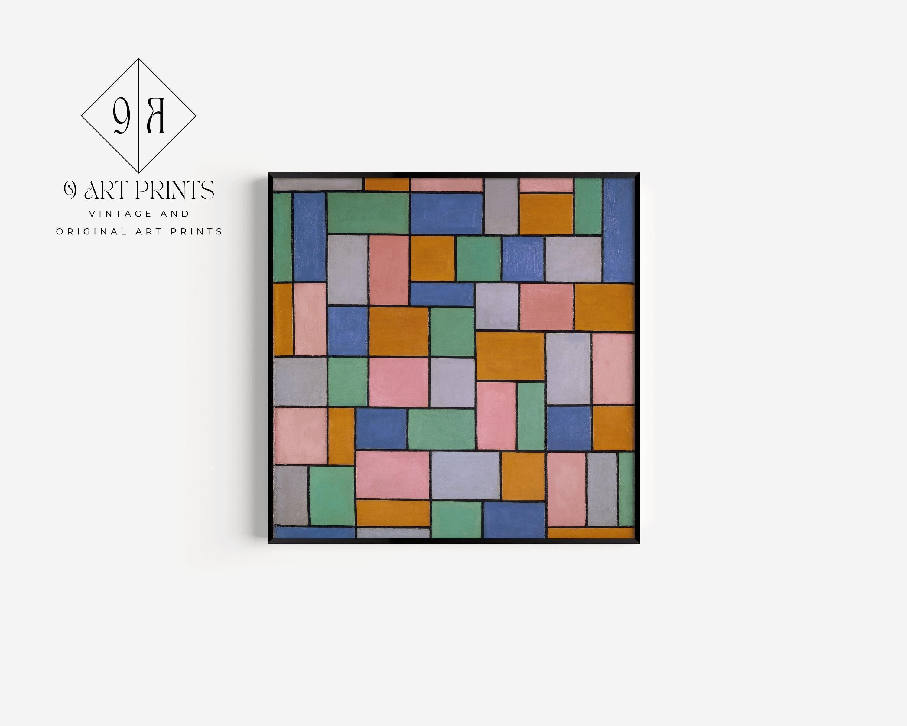 Theo van Doesburg - Composition in Dissonances PRINT | Bauhaus Mid - century Modern Art (available handframed or unframed) 1x1 - 9ArtPrints