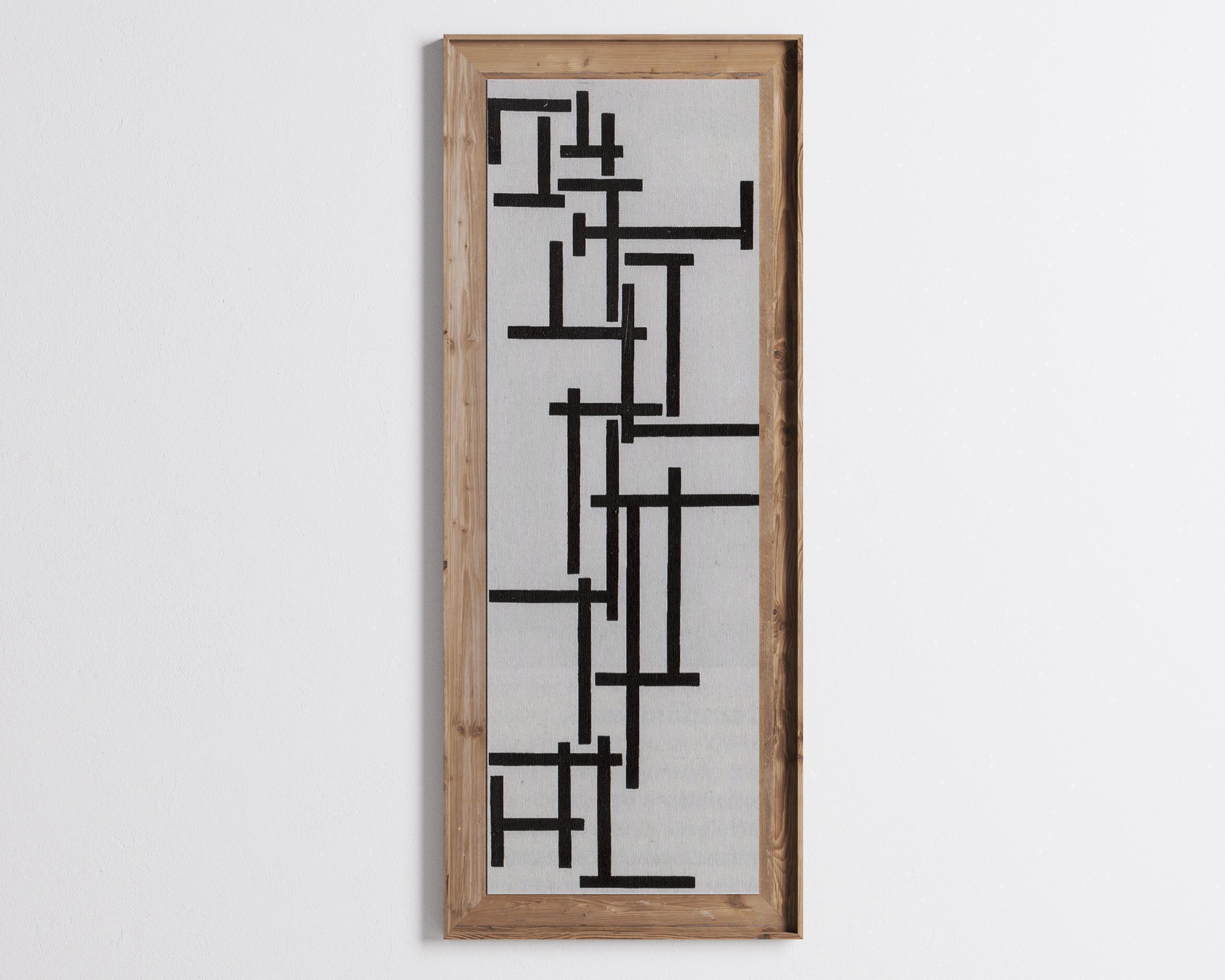 Theo Van Doesburg - Tarantella | PREMIUM GICLÉE PRINT | A Striking Vintage Midcentury Monochrome Abstract Artwork (available framed) 3x1 - 9ArtPrints