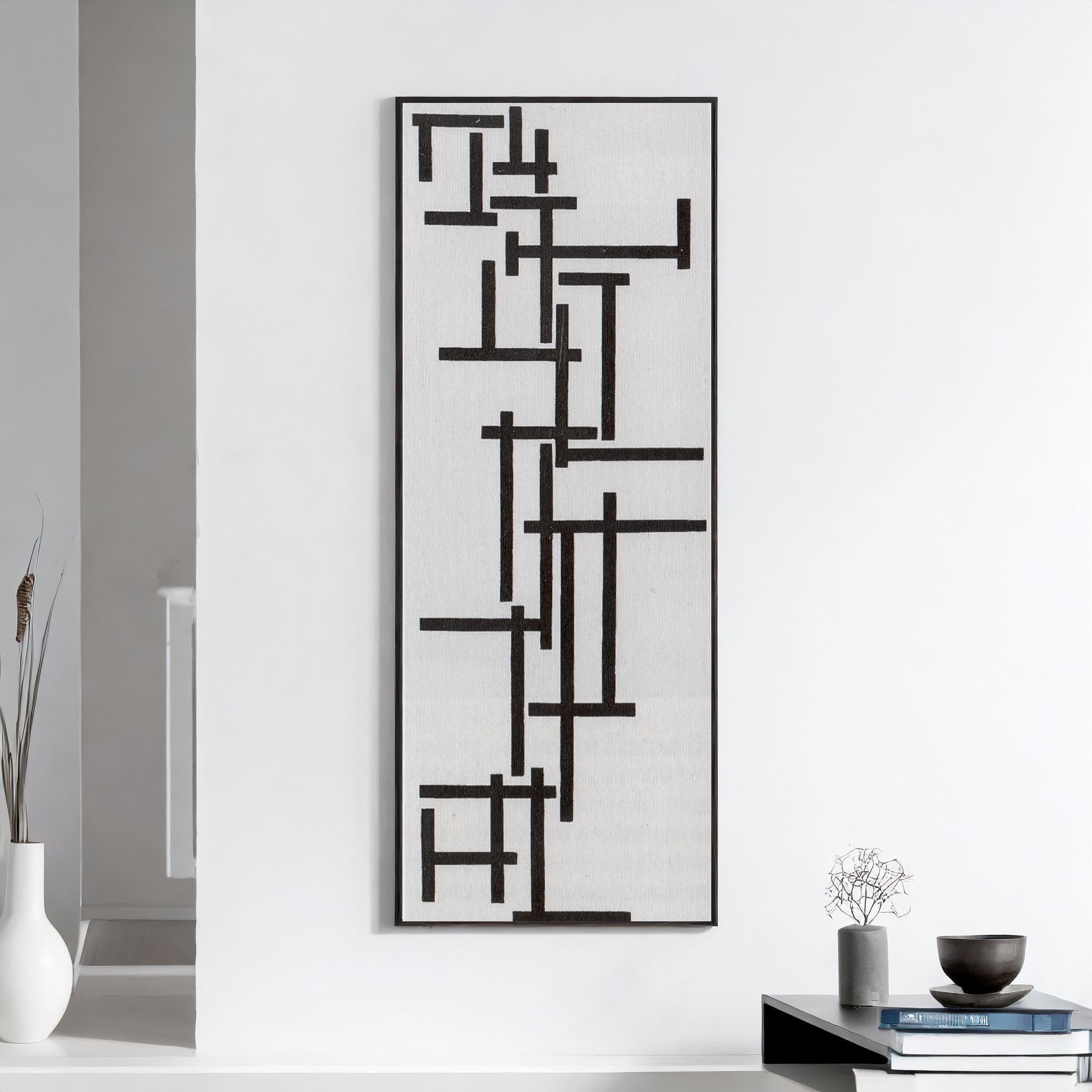 Theo Van Doesburg - Tarantella | PREMIUM GICLÉE PRINT | A Striking Vintage Midcentury Monochrome Abstract Artwork (available framed) 3x1 - 9ArtPrints