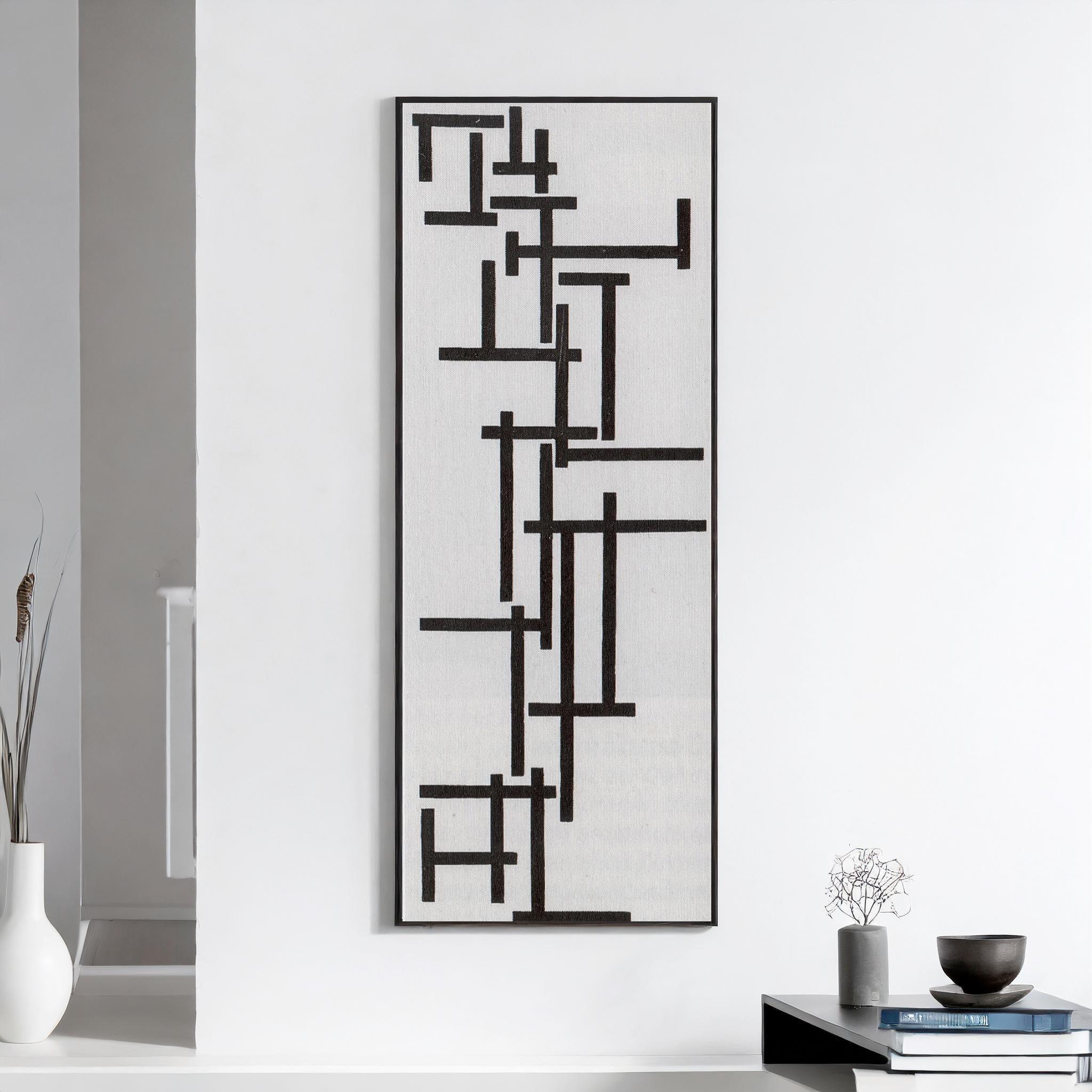 Theo Van Doesburg - Tarantella | PRINT | A Striking Vintage Midcentury Monochrome Abstract Artwork (available framed) 3x1 - 9ArtPrints