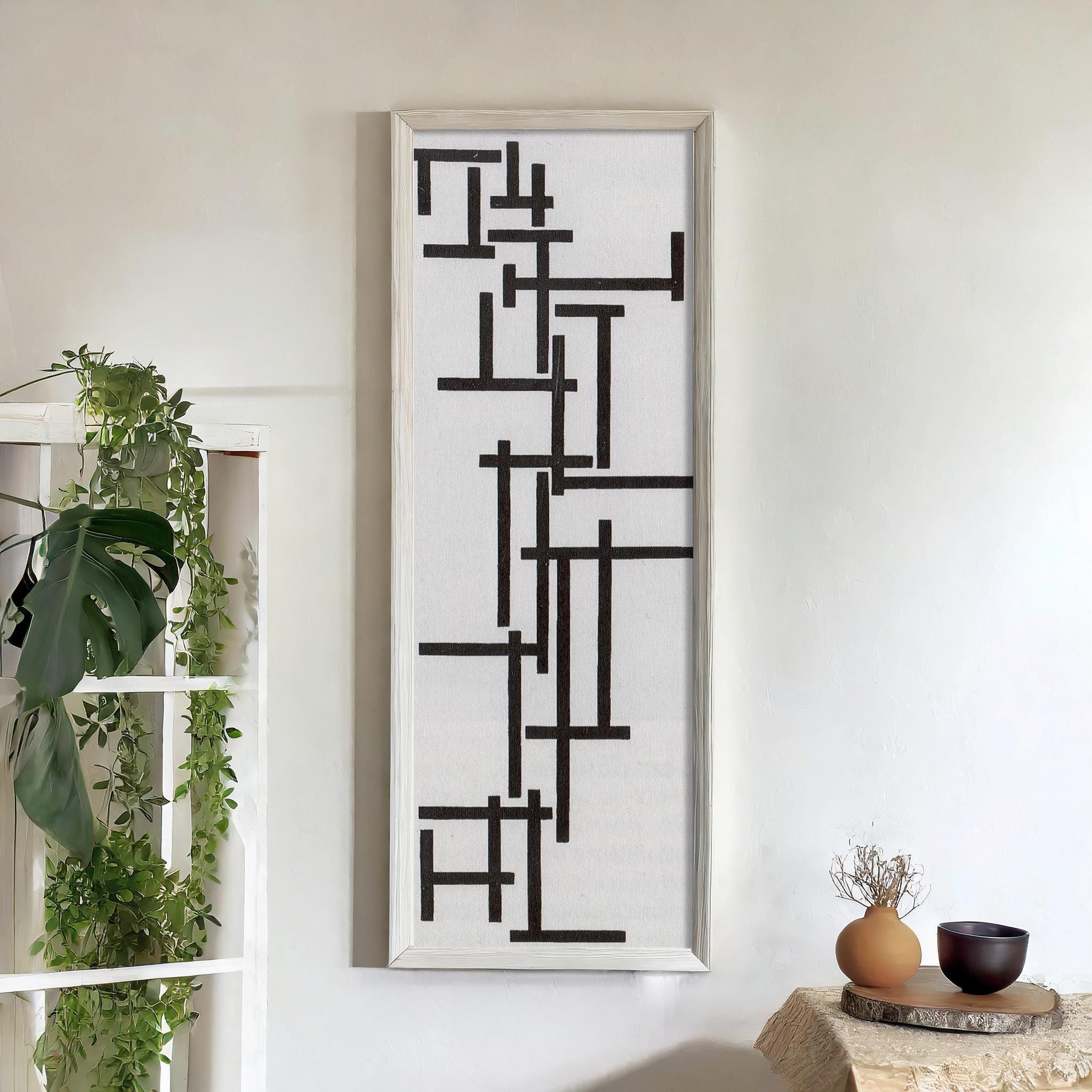 Theo Van Doesburg - Tarantella | PREMIUM GICLÉE PRINT | A Striking Vintage Midcentury Monochrome Abstract Artwork (available framed) 3x1 - 9ArtPrints