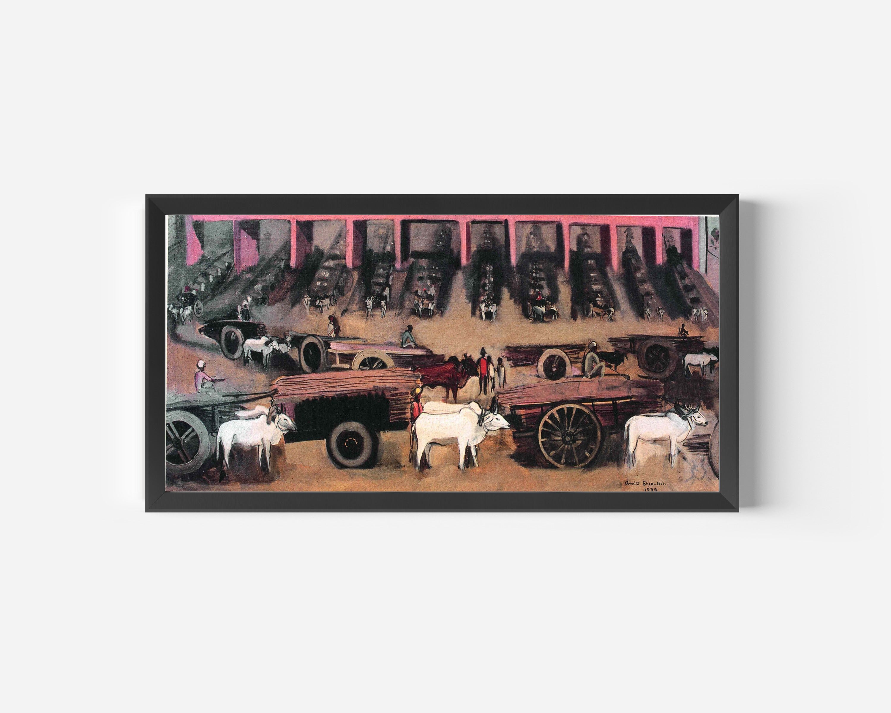 Amrita Sher-Gil — Three Bullock Carts | Fine Art Giclée Print