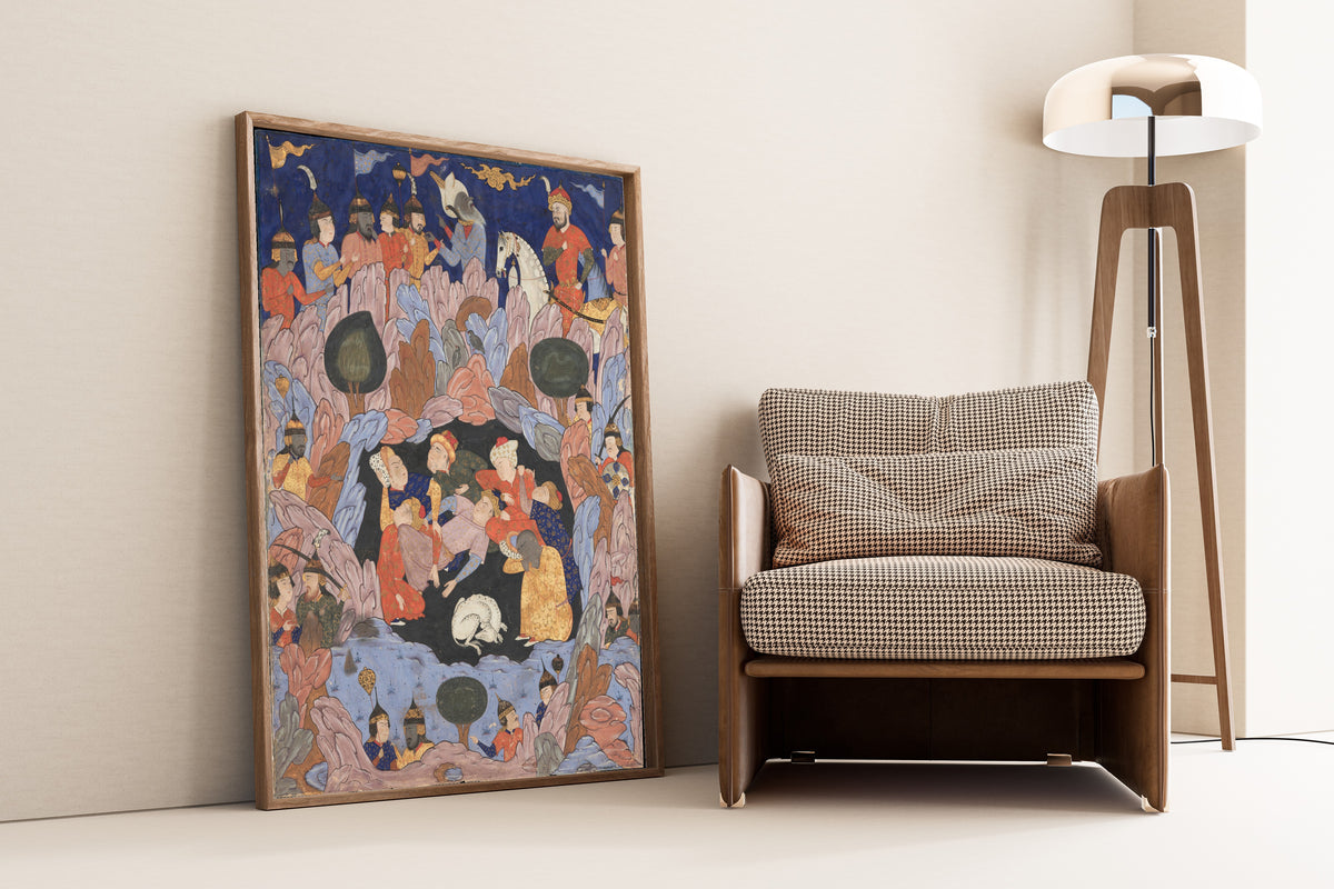 Persian Miniature — The Seven Sleepers of Ephesus | Persian Miniature Art Print