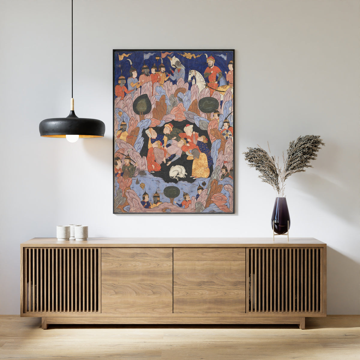 Persian Miniature — The Seven Sleepers of Ephesus | Persian Miniature Art Print