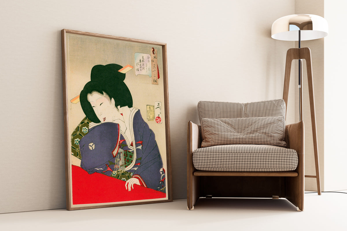 Tsukioka Yoshitoshi — Looks Amusing (Bunsei-era palace maid) | Japanese Woodblock Print (Ukiyo-e) - 9ArtPrints