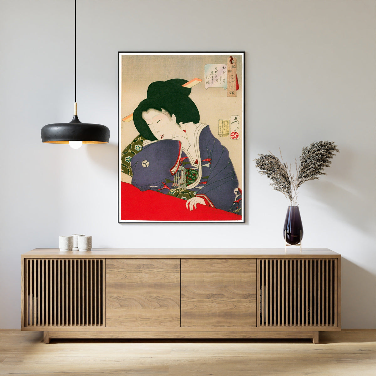 Tsukioka Yoshitoshi — Looks Amusing (Bunsei-era palace maid) | Japanese Woodblock Print (Ukiyo-e) - 9ArtPrints