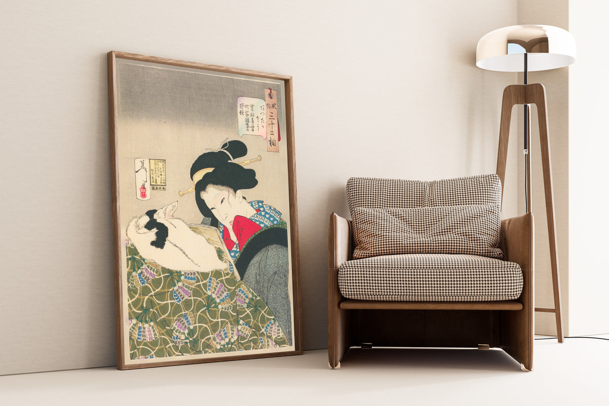 Tsukioka Yoshitoshi — Looks Warm | Japanese Woodblock Print (Ukiyo-e) - 9ArtPrints