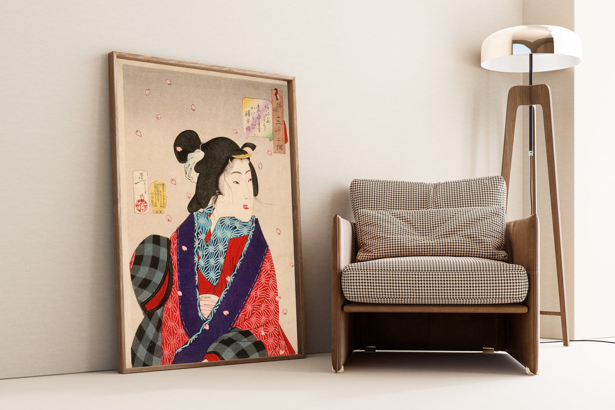 Tsukioka Yoshitoshi — Wanting to Meet Someone: A Courtesan of the Kaei Period | Japanese Woodblock Print (Ukiyo-e) - 9ArtPrints