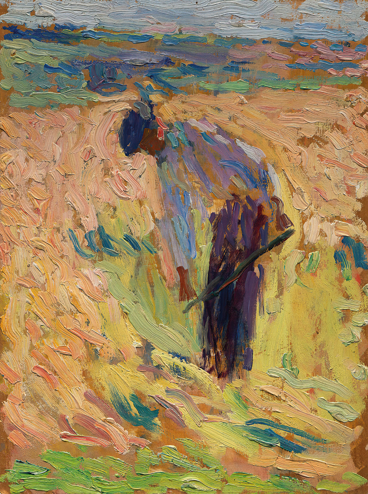 Henri Martin — Étude pour La Moisson (Standing Harvester) | Pointillist Portrait Print