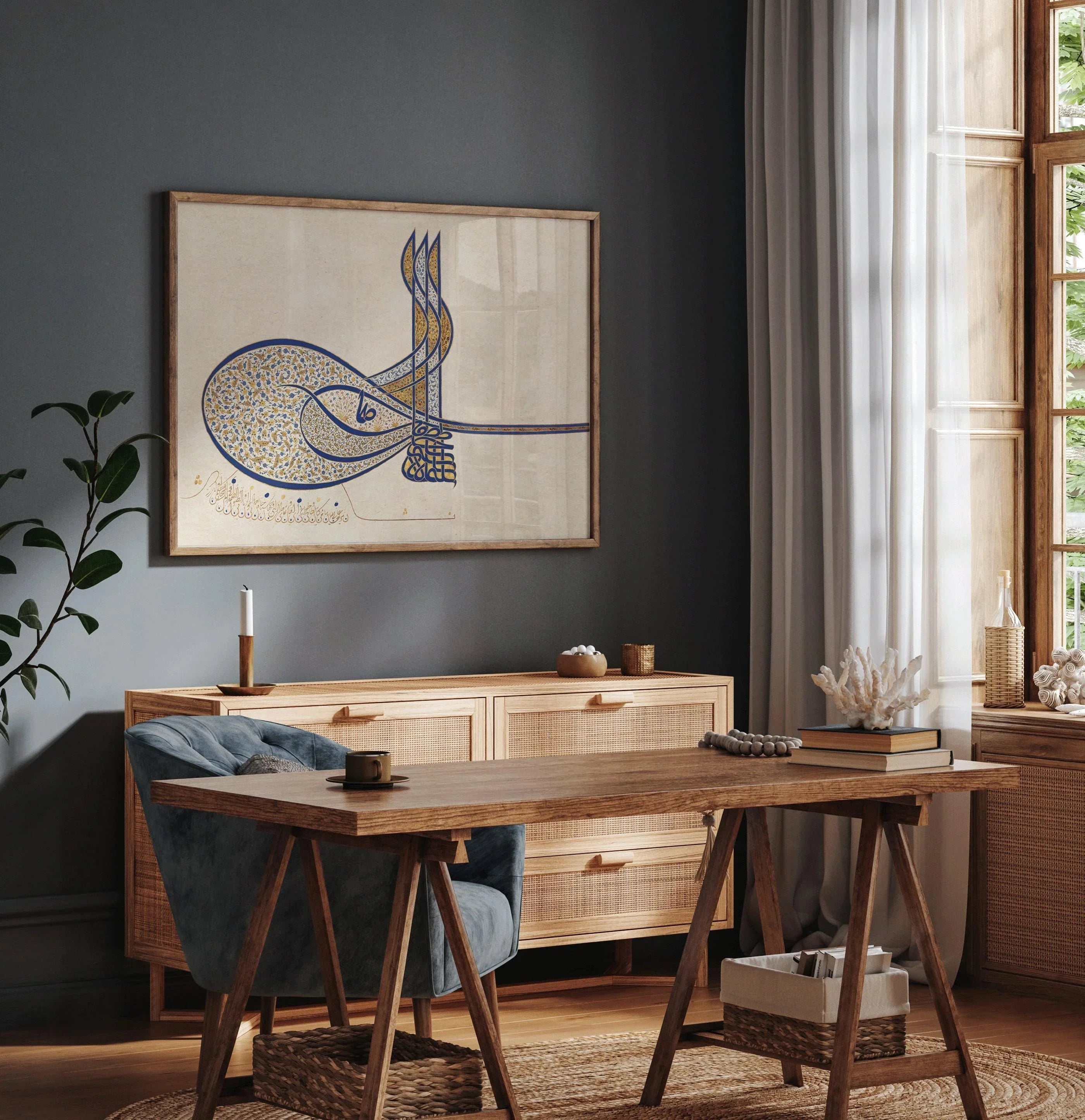 Tughra of Sultan Suleiman | Ancient Arabic Calligraphy Art (available handframed or unframed) - 9ArtPrints