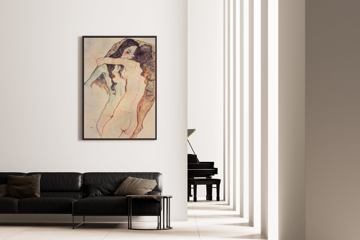 Egon Schiele — Two Embracing Women | Fine Art Print