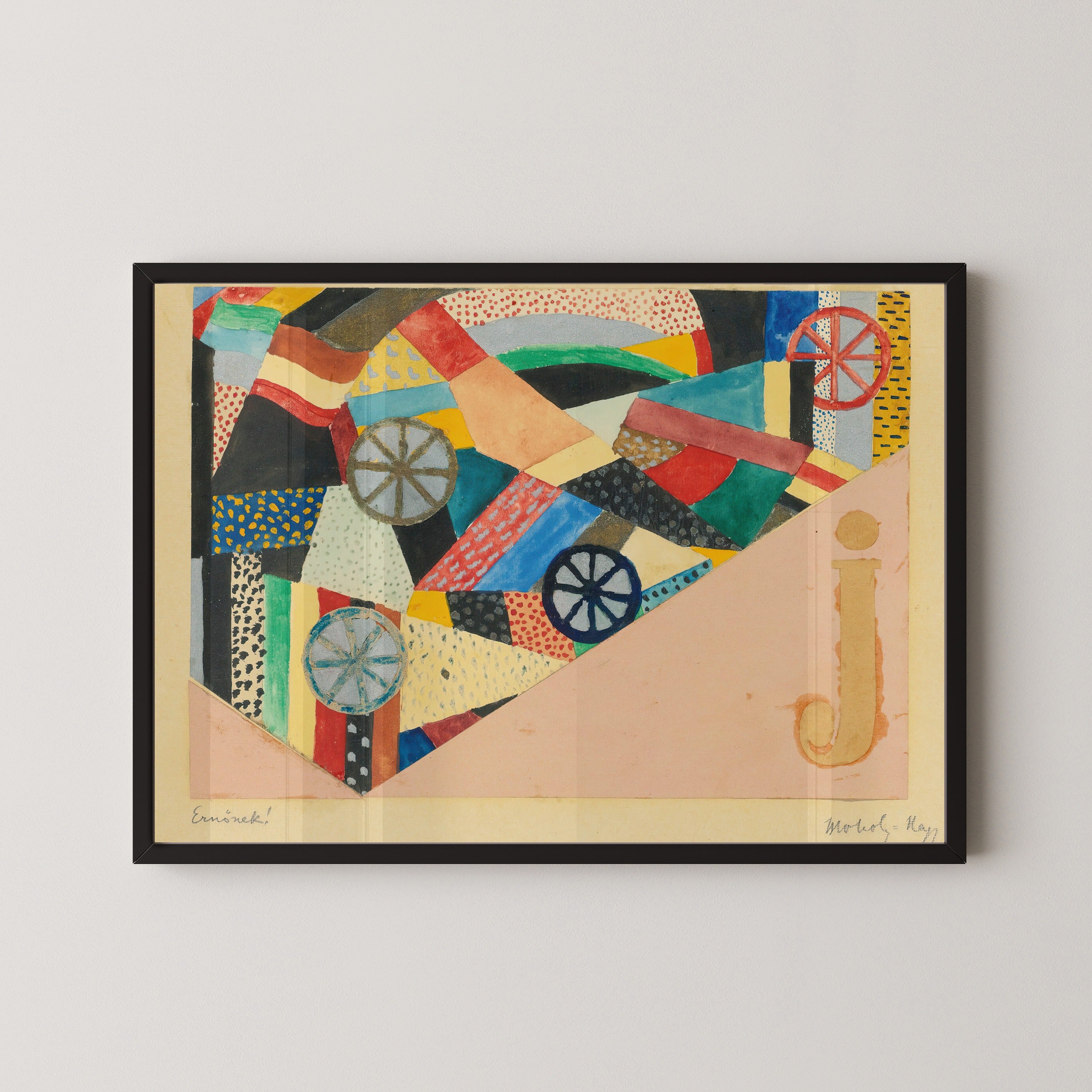 László Moholy-Nagy — Untitled (J Under Fields, For Ernst Kállai) | Fine Art Print
