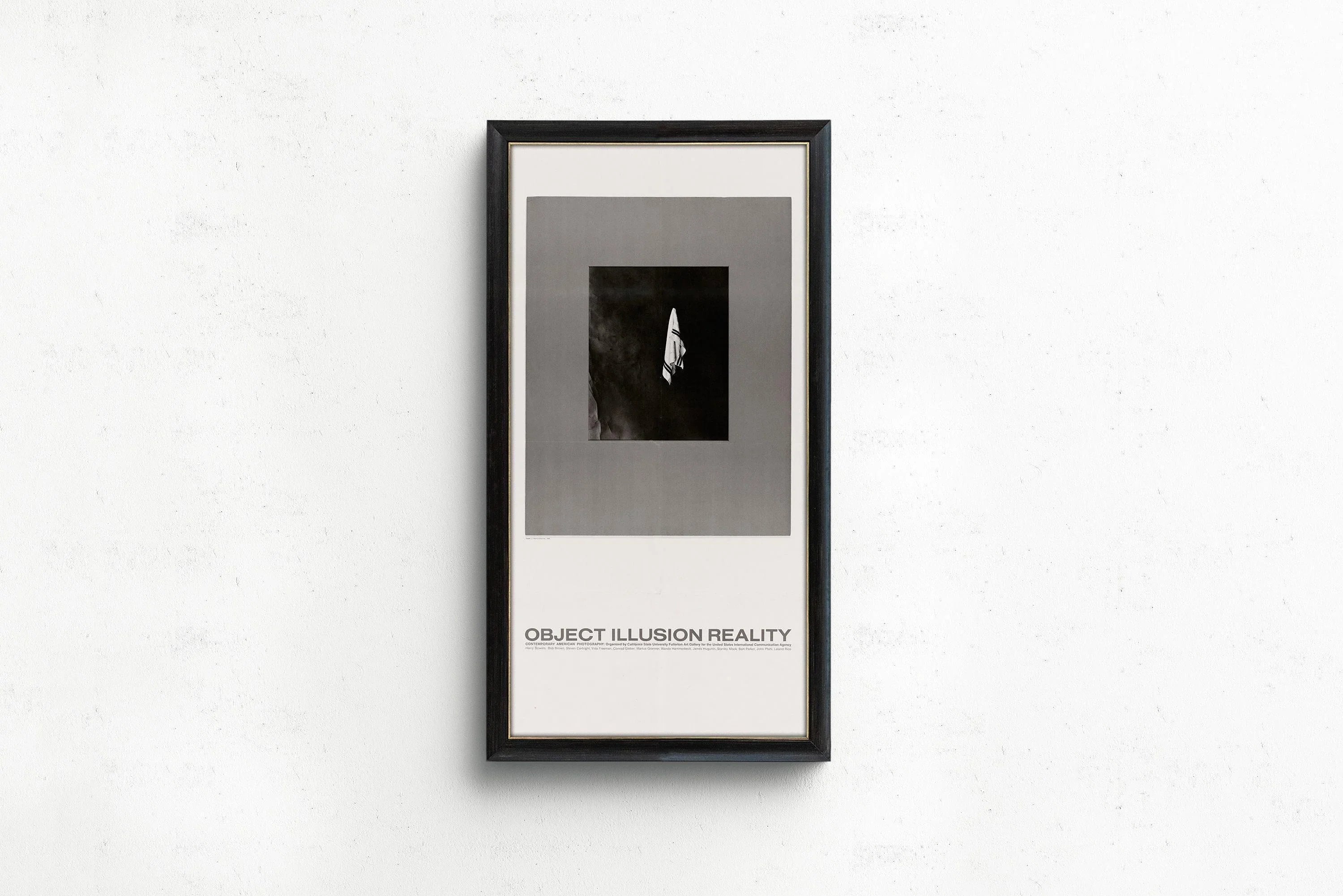 USIA Poster - Object Illusion Reality PRINT | Monochrome Vintage Narrow Vertical Midcentury Modern Art (available framed) 2x1 - 9ArtPrints