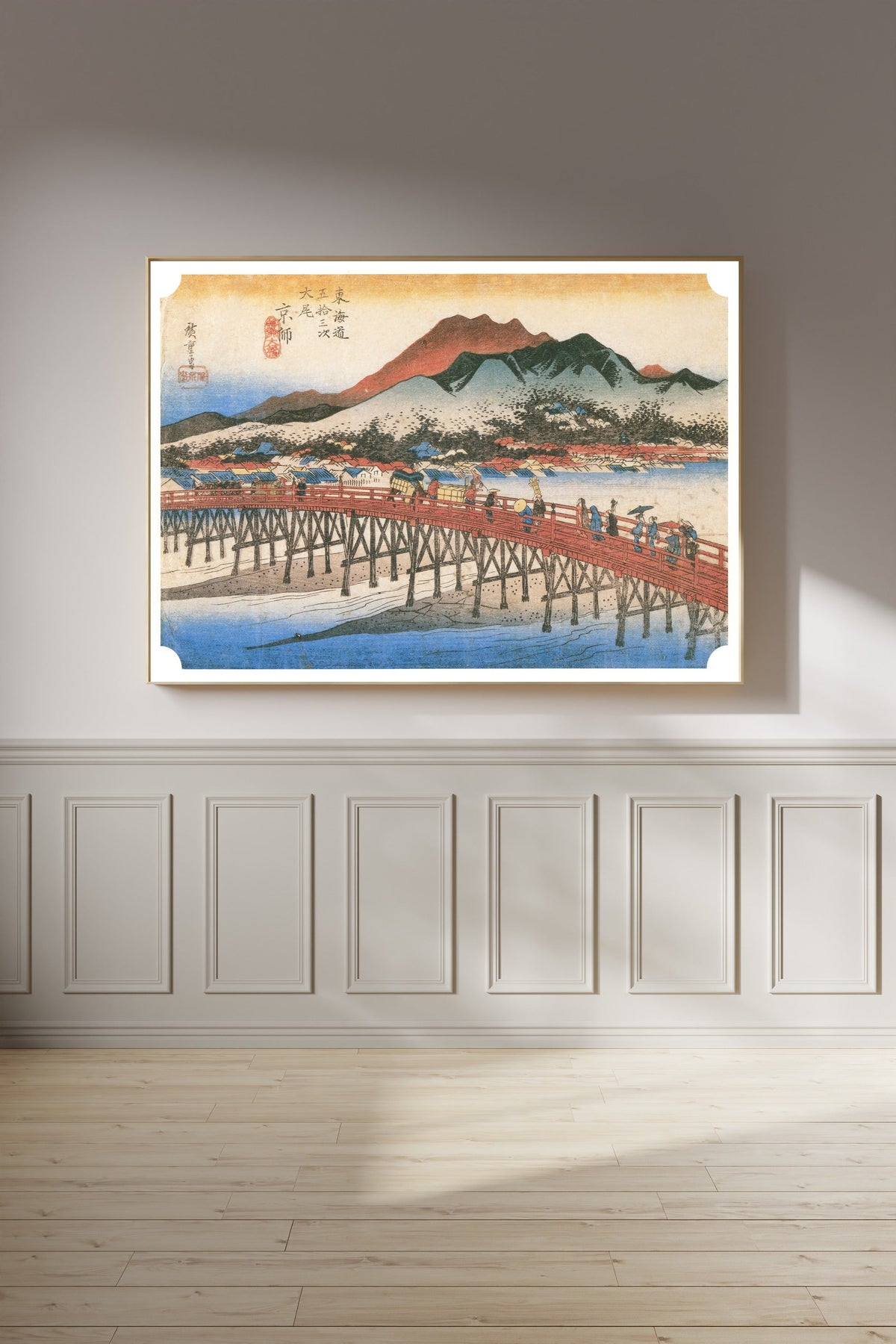 Utagawa Hiroshige — Keishi (Kyoto), Great Sanjō Bridge | Japanese Woodblock Print (Ukiyo-e) - 9ArtPrints