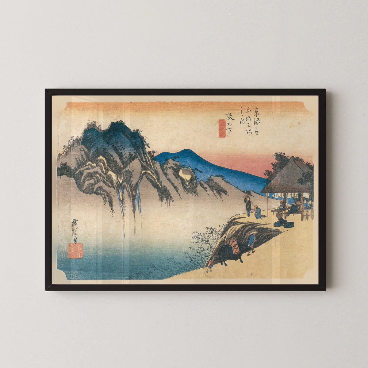 Utagawa Hiroshige — Sakanoshita, Fudesute Mountain | Japanese Woodblock Print (Ukiyo-e) - 9ArtPrints