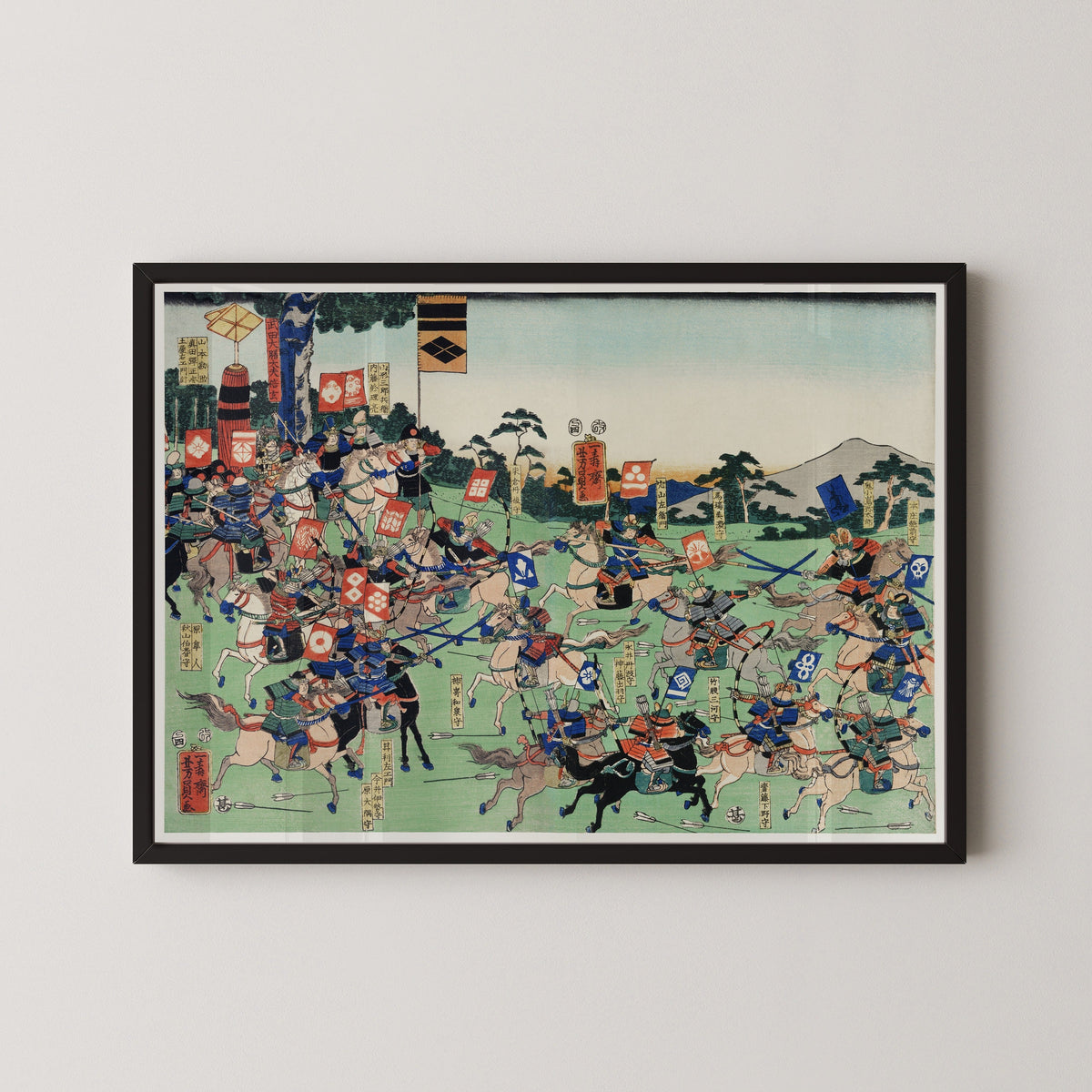 Utagawa Kuniyoshi — Battle of Kawanakajima | Japanese Woodblock Print (Ukiyo-e) - 9ArtPrints