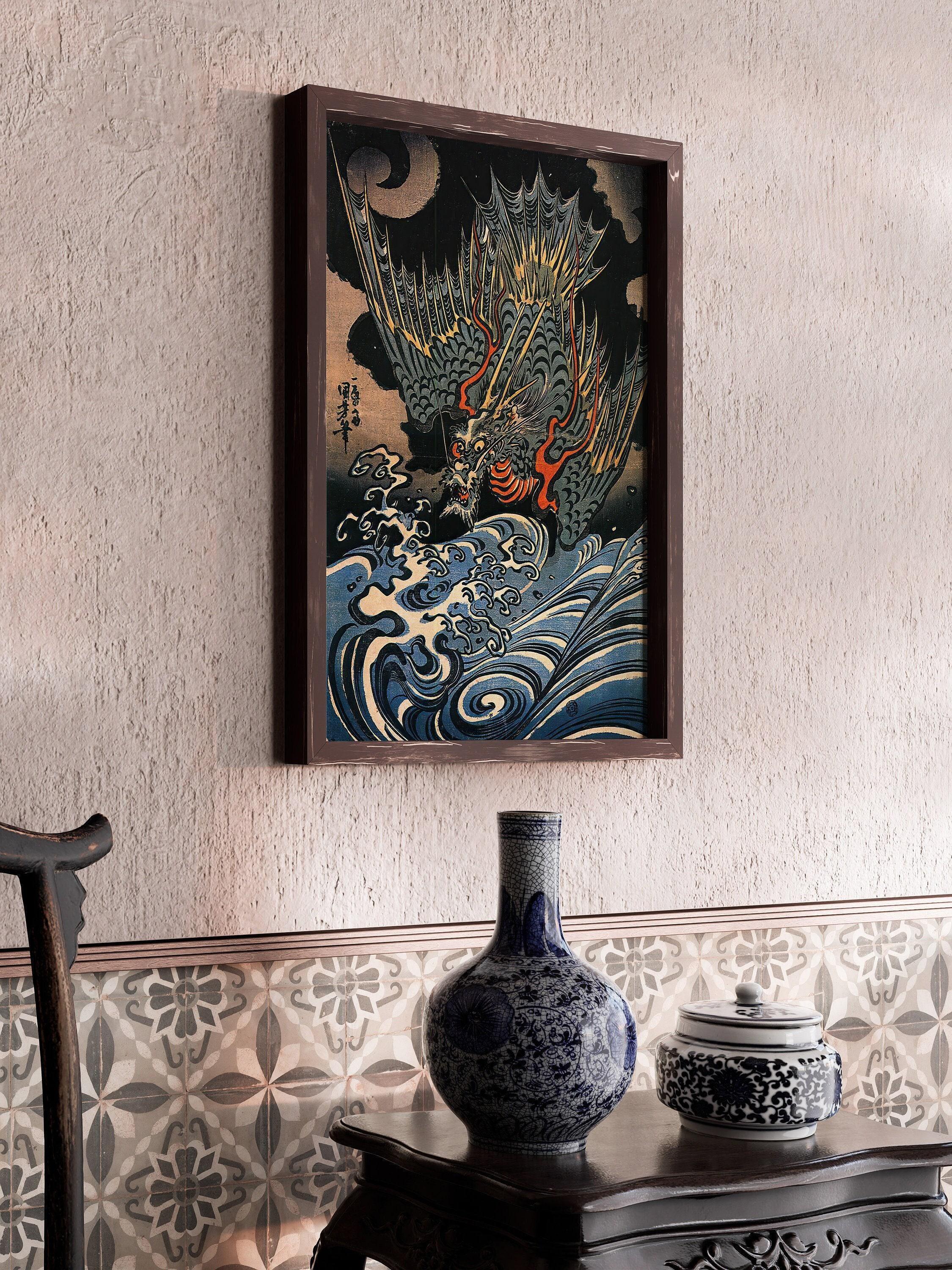 Utagawa Kuniyoshi - Flying Dragon | PRINT | Vintage Japanese Woodblock Art