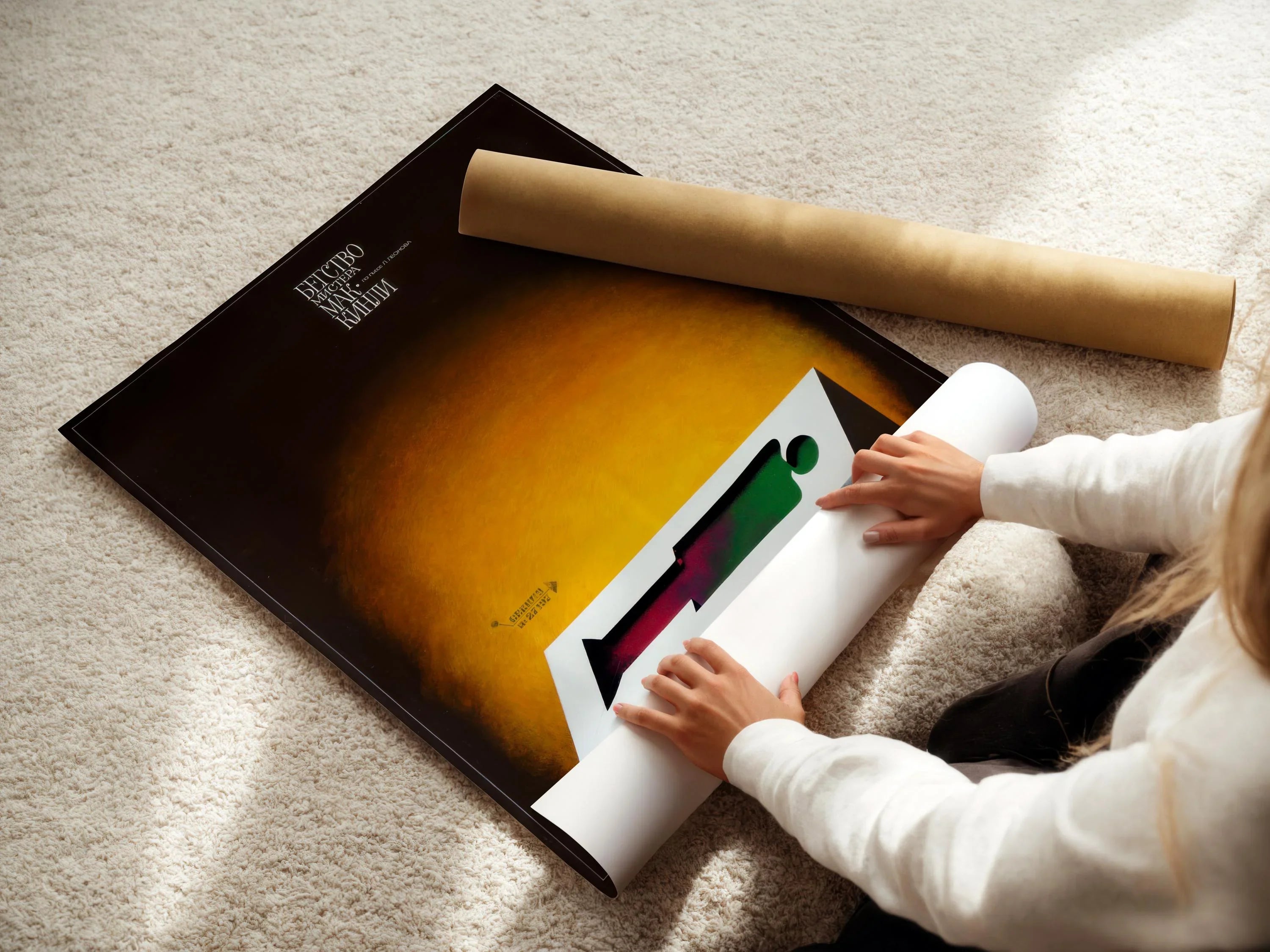 V. Strimaitis – The Escape of Mr. McKinley | Striking Soviet Theatre Poster | Vintage Movie Print