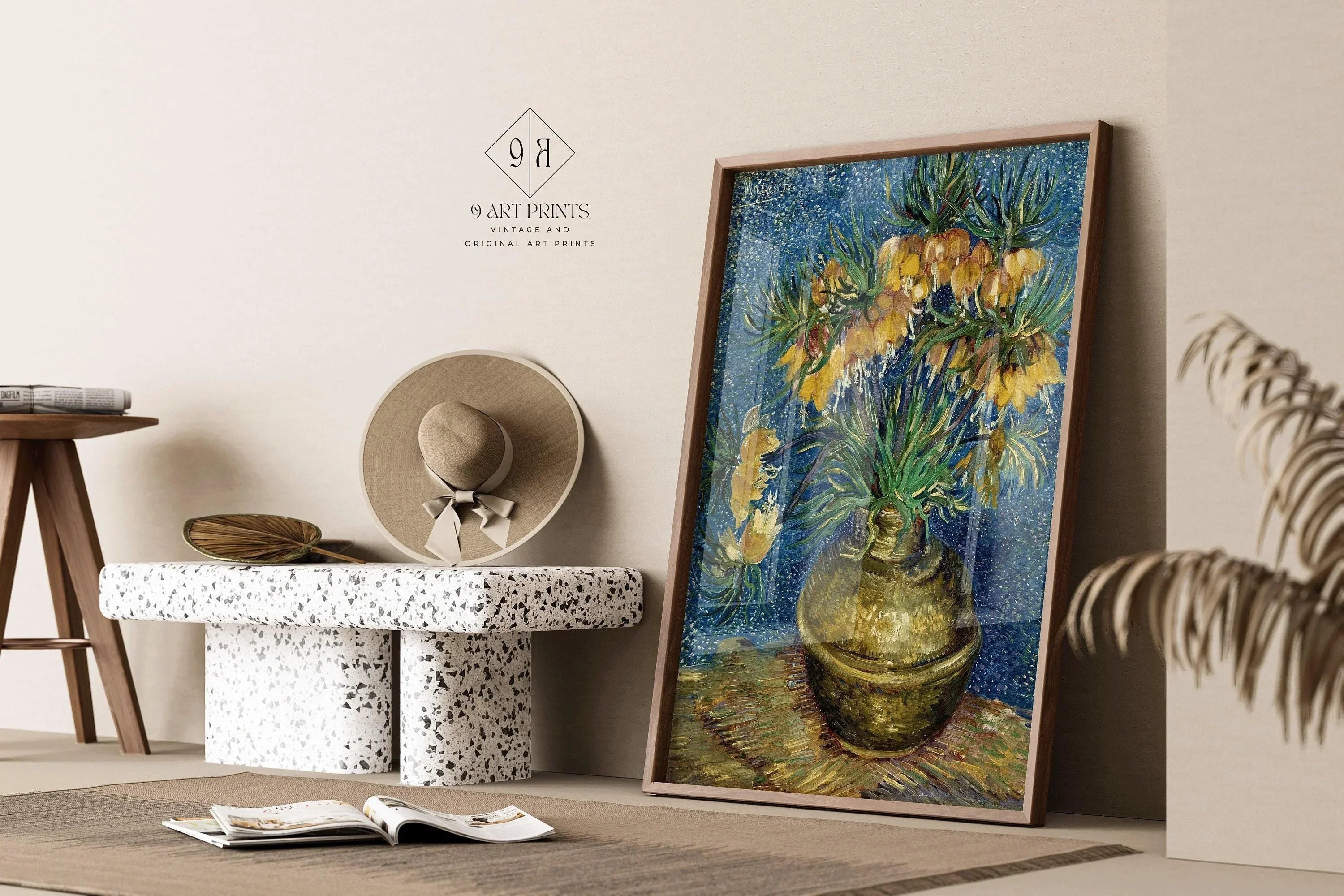 Van Gogh Imperial Fritillaries Print: Giclee Fine Art, Handframed Option - 9ArtPrints