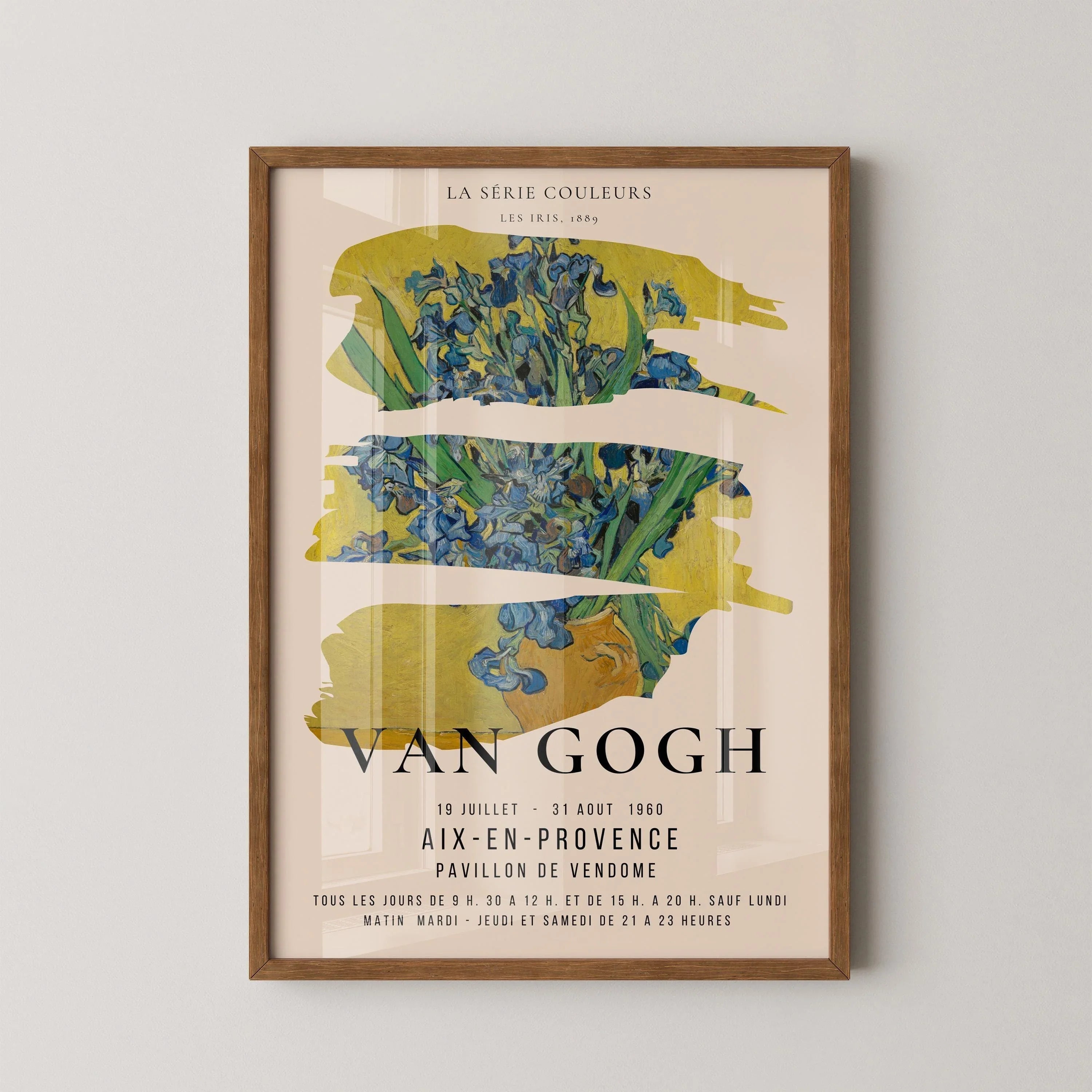 Van Gogh Irises Exhibition Poster: Fine Art Giclee Print - 9ArtPrints