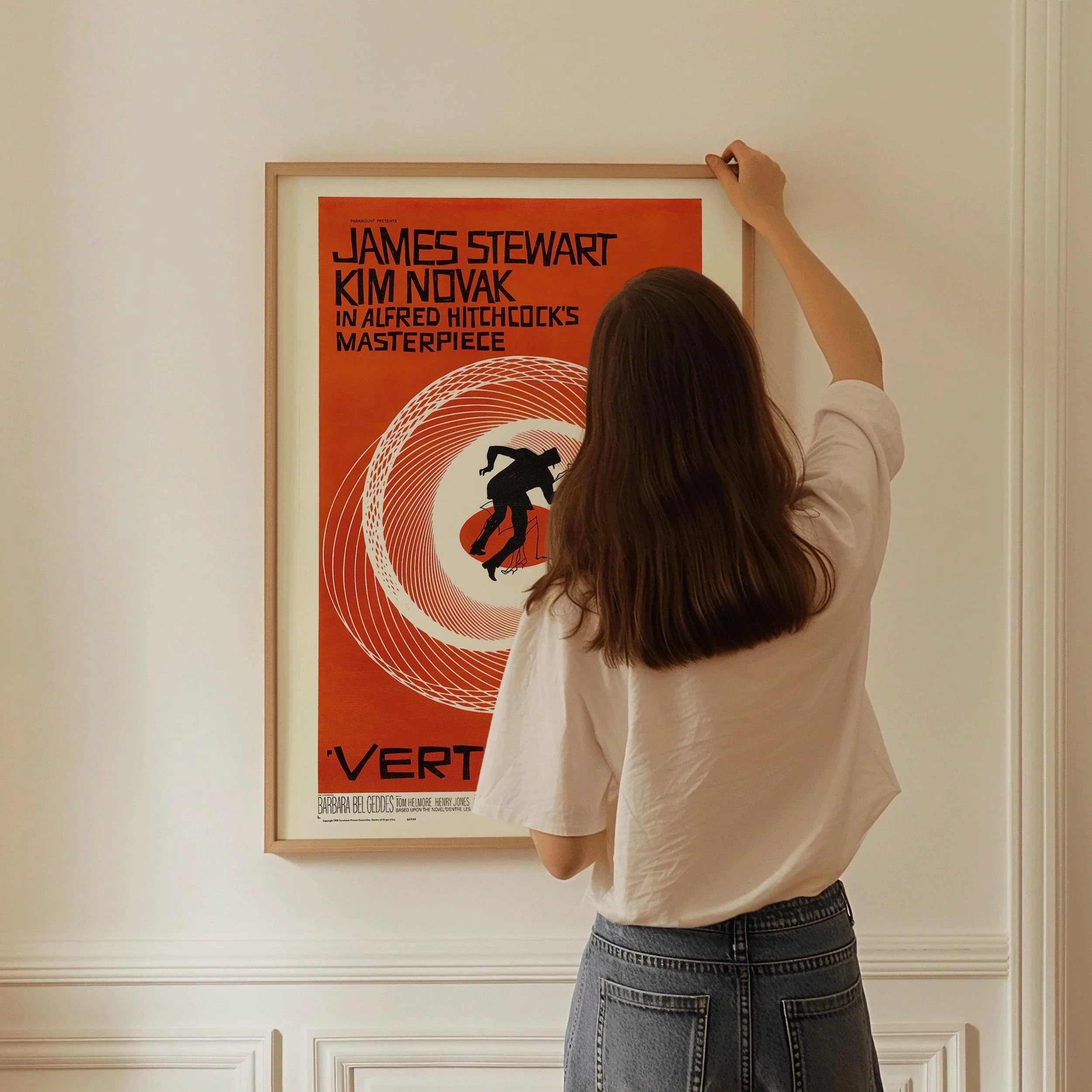 Vertigo Movie Poster: Saul Bass Minimalist Design, Hitchcock Film (Giclee Print) - 9ArtPrints