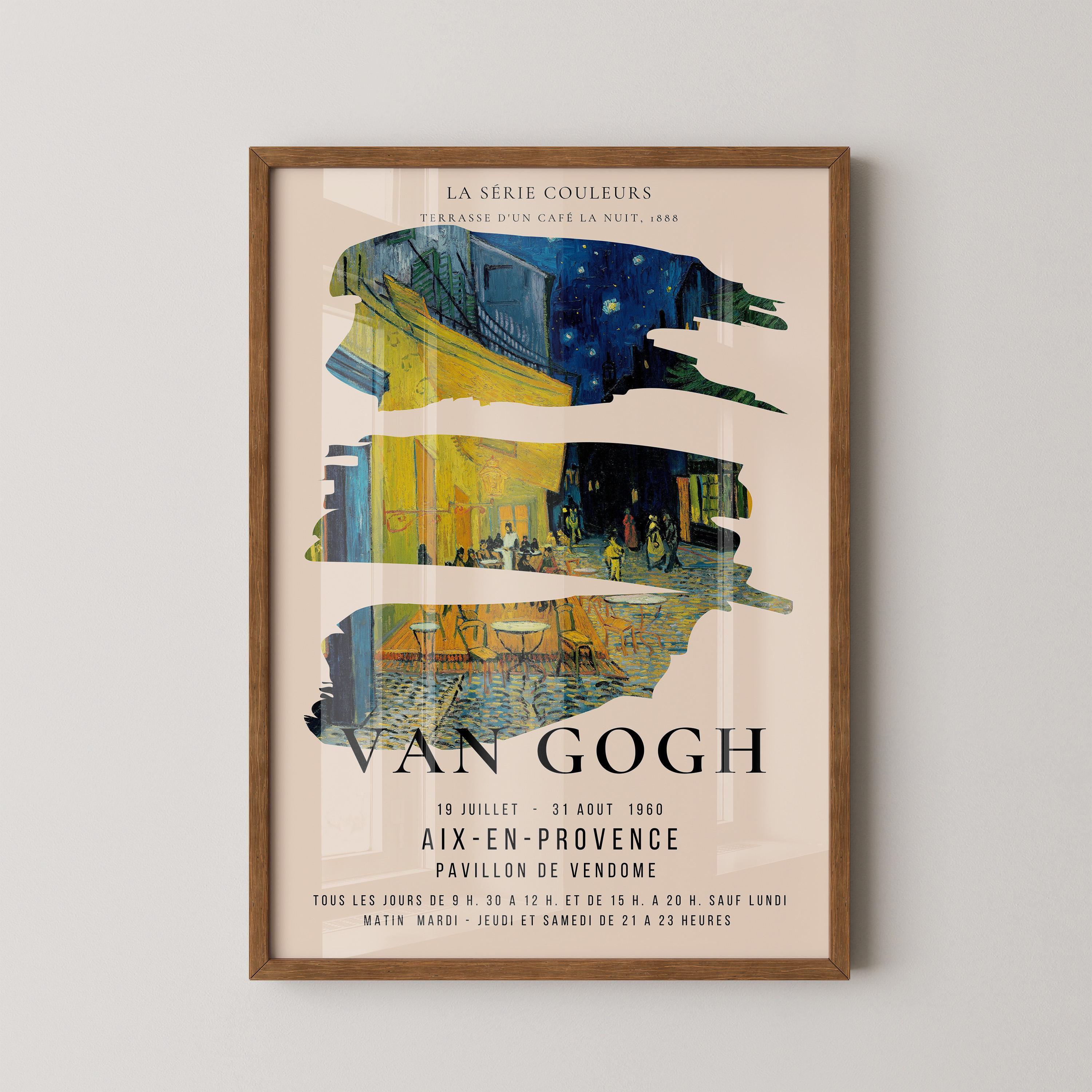 Vincent Van Gogh - Cafe Terrace | Iconic Classic Impressionist Exhibition Poster Fine Art Print