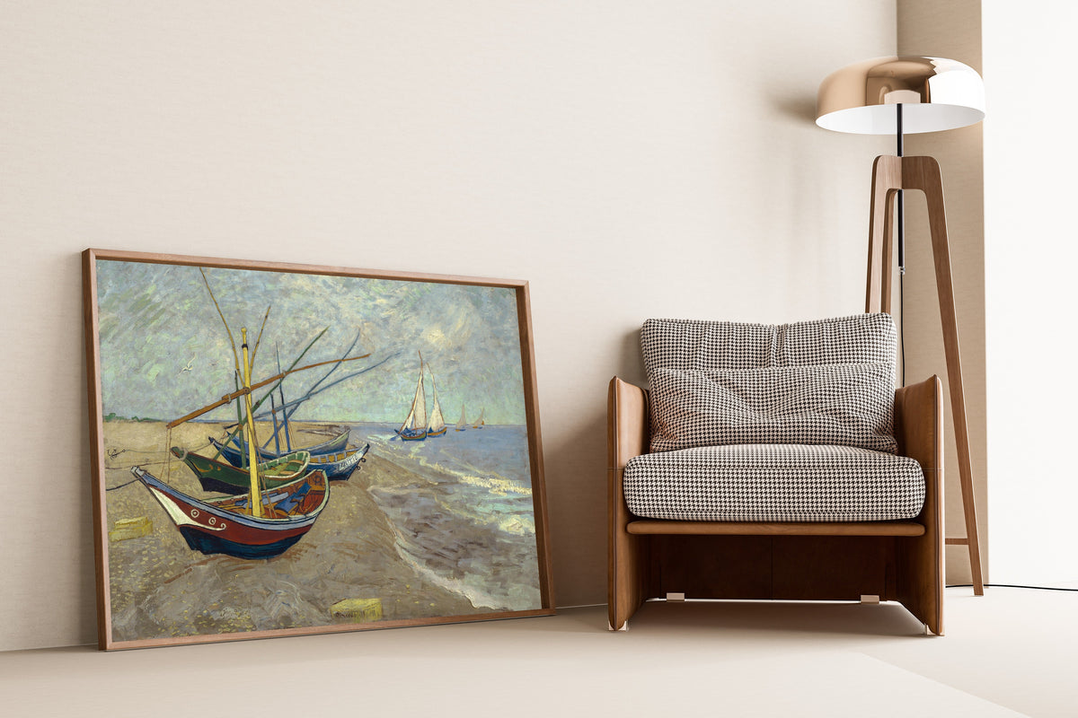 Vincent van Gogh — Fishing Boats on the Beach at Les Saintes-Maries-de-la-Mer | Fine Art Print - 9ArtPrints