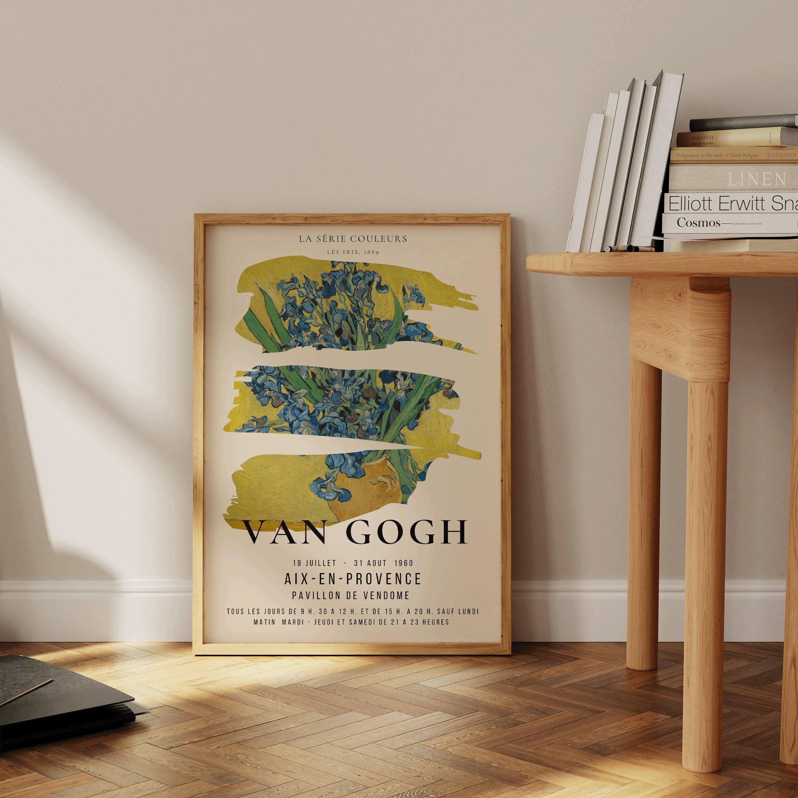 Vincent Van Gogh - Irises | Iconic Classic Impressionist Exhibition Poster Fine Art Print