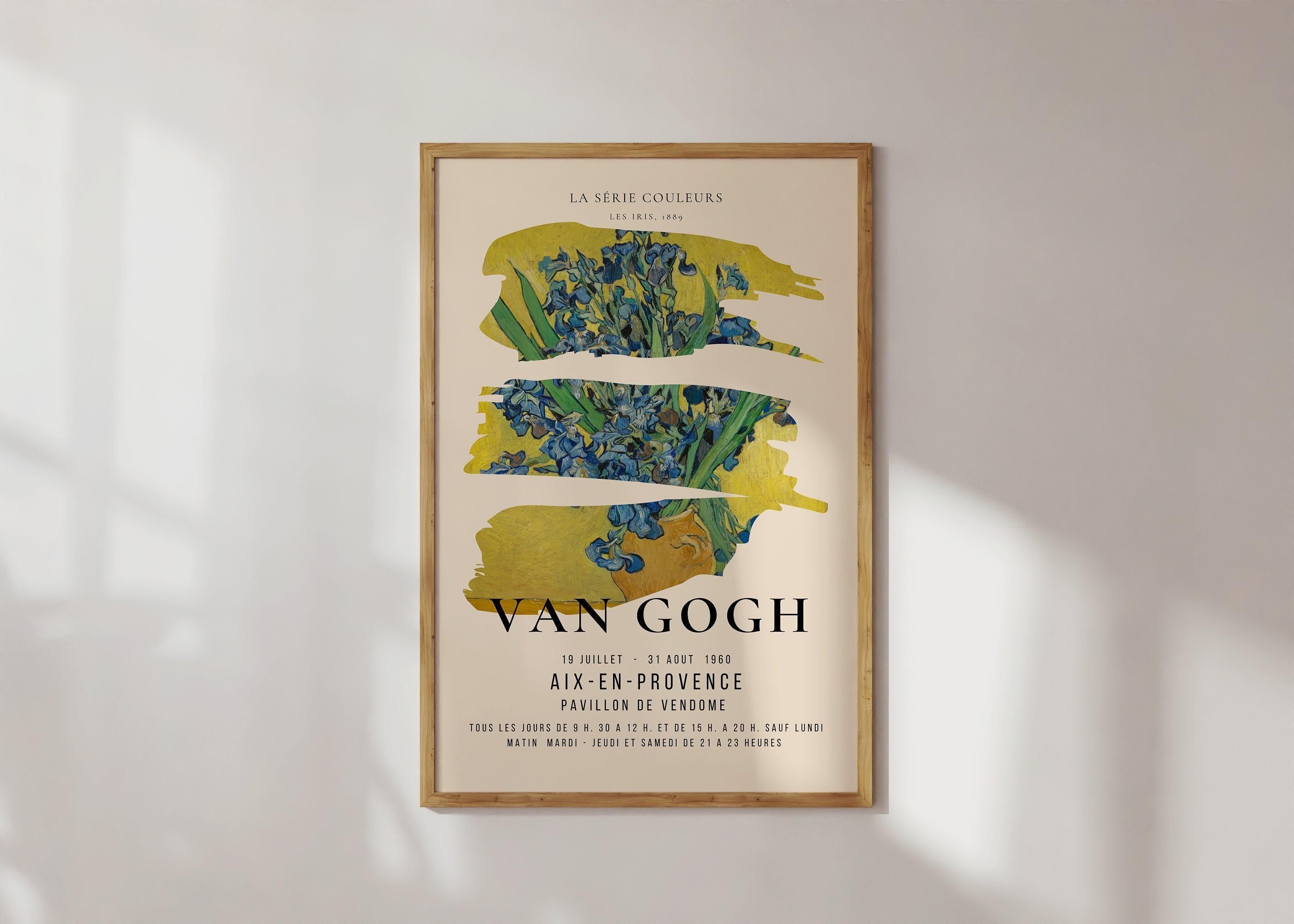 Vincent Van Gogh - Irises | Iconic Classic Impressionist Exhibition Poster Fine Art Print (available handframed or unframed) - 9ArtPrints