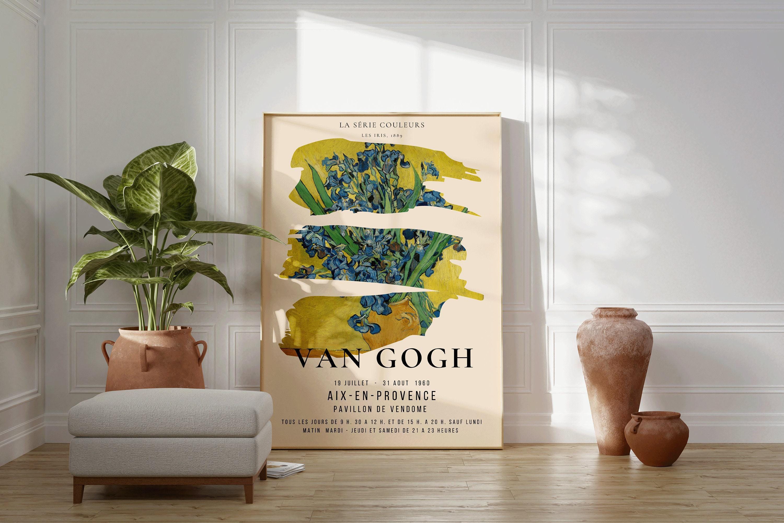 Vincent Van Gogh - Irises | Iconic Classic Impressionist Exhibition Poster Fine Art Print