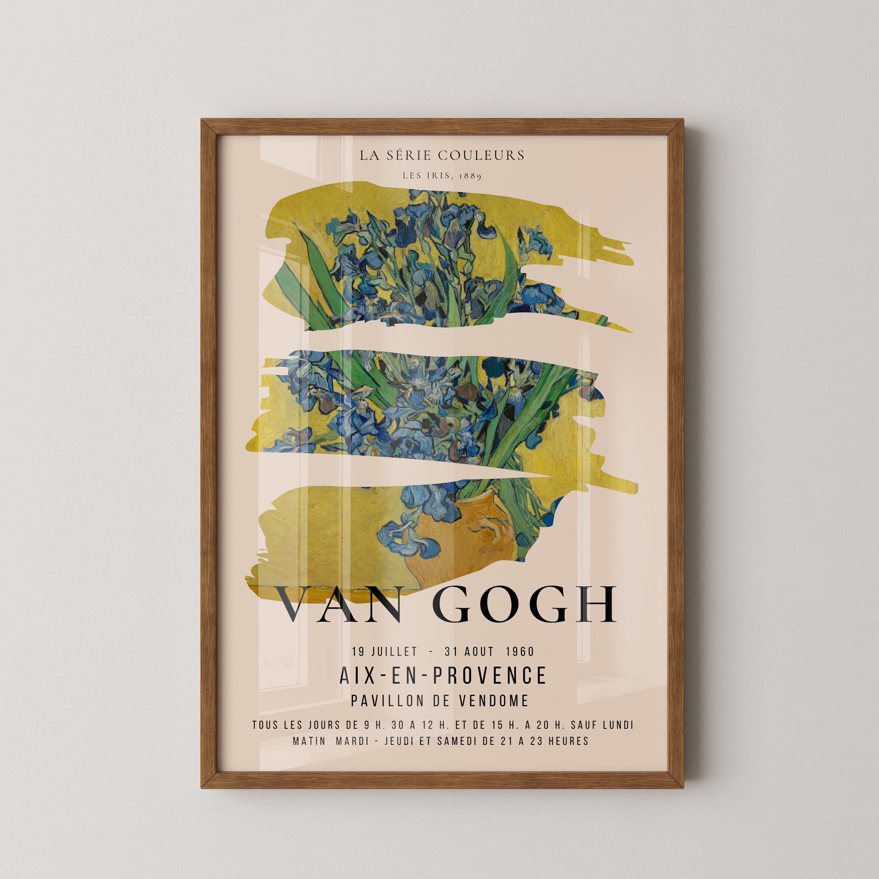 Vincent Van Gogh - Irises | Iconic Classic Impressionist Exhibition Poster Fine Art Print
