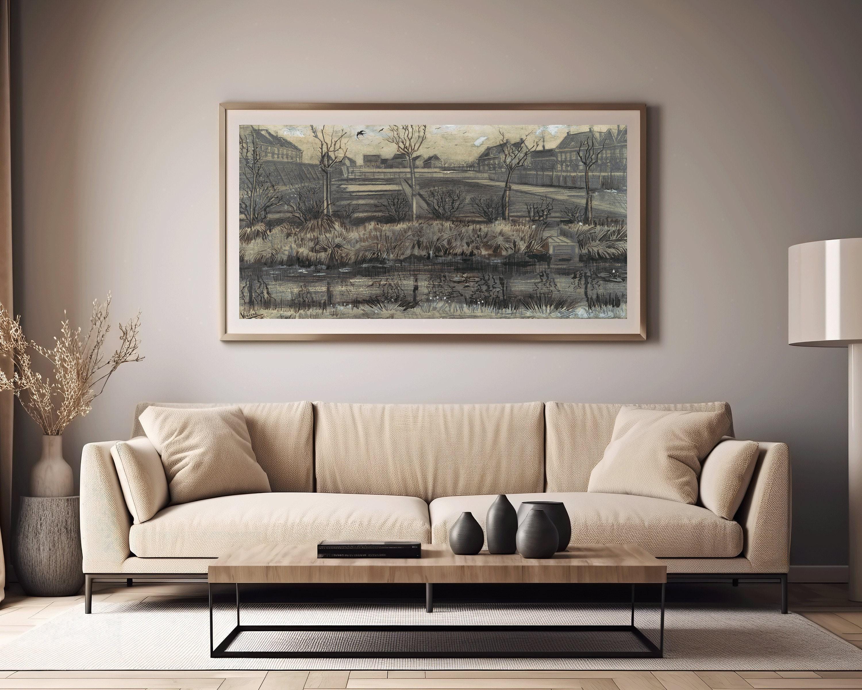 Vincent Van Gogh – Nursery on Schenkweg | Vintage Impressionist Wide Panoramic Art (available handframed or unframed) 2x1 - 9ArtPrints