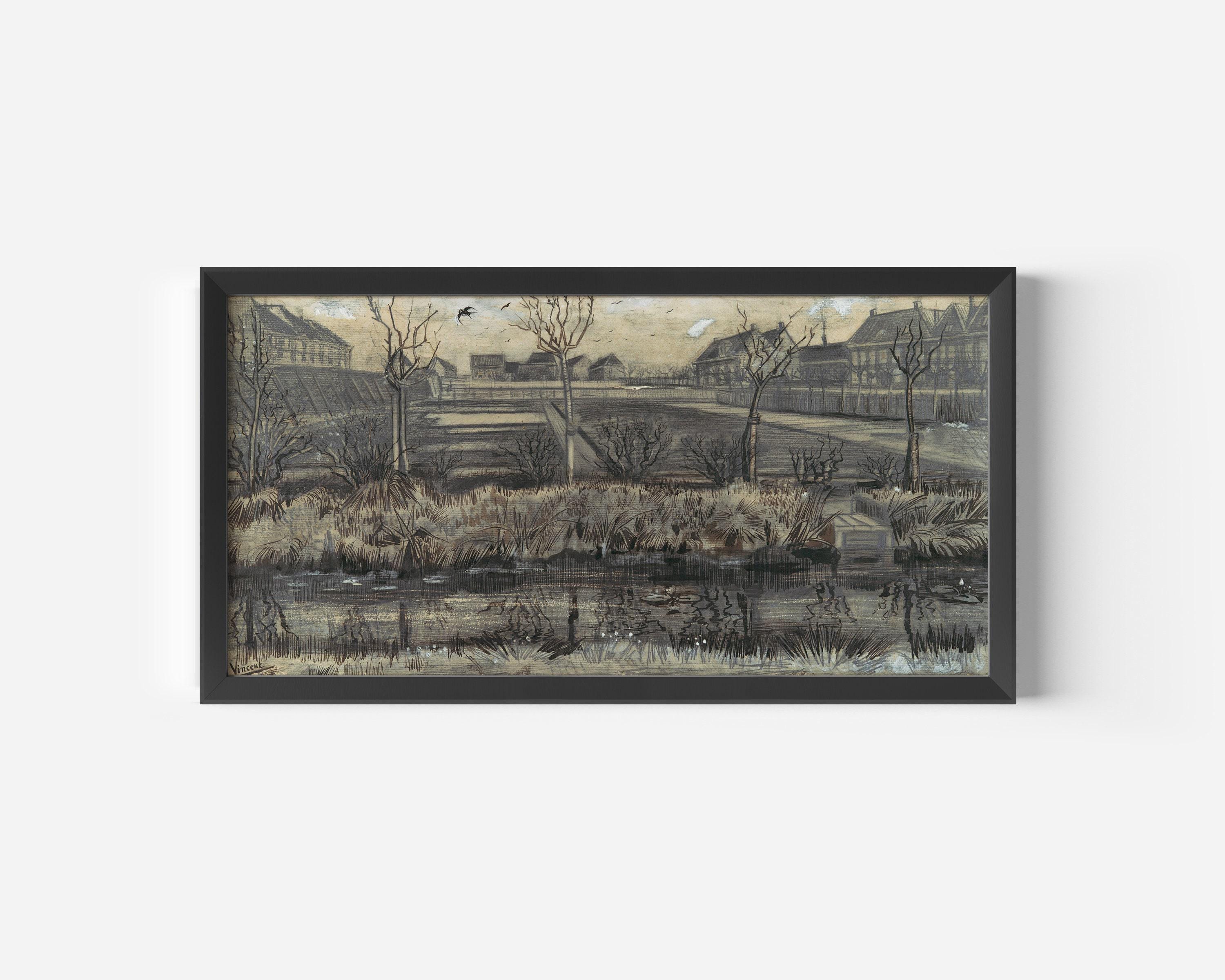 Vincent Van Gogh – Nursery on Schenkweg | Vintage Impressionist Wide Panoramic Art (available handframed or unframed) 2x1 - 9ArtPrints