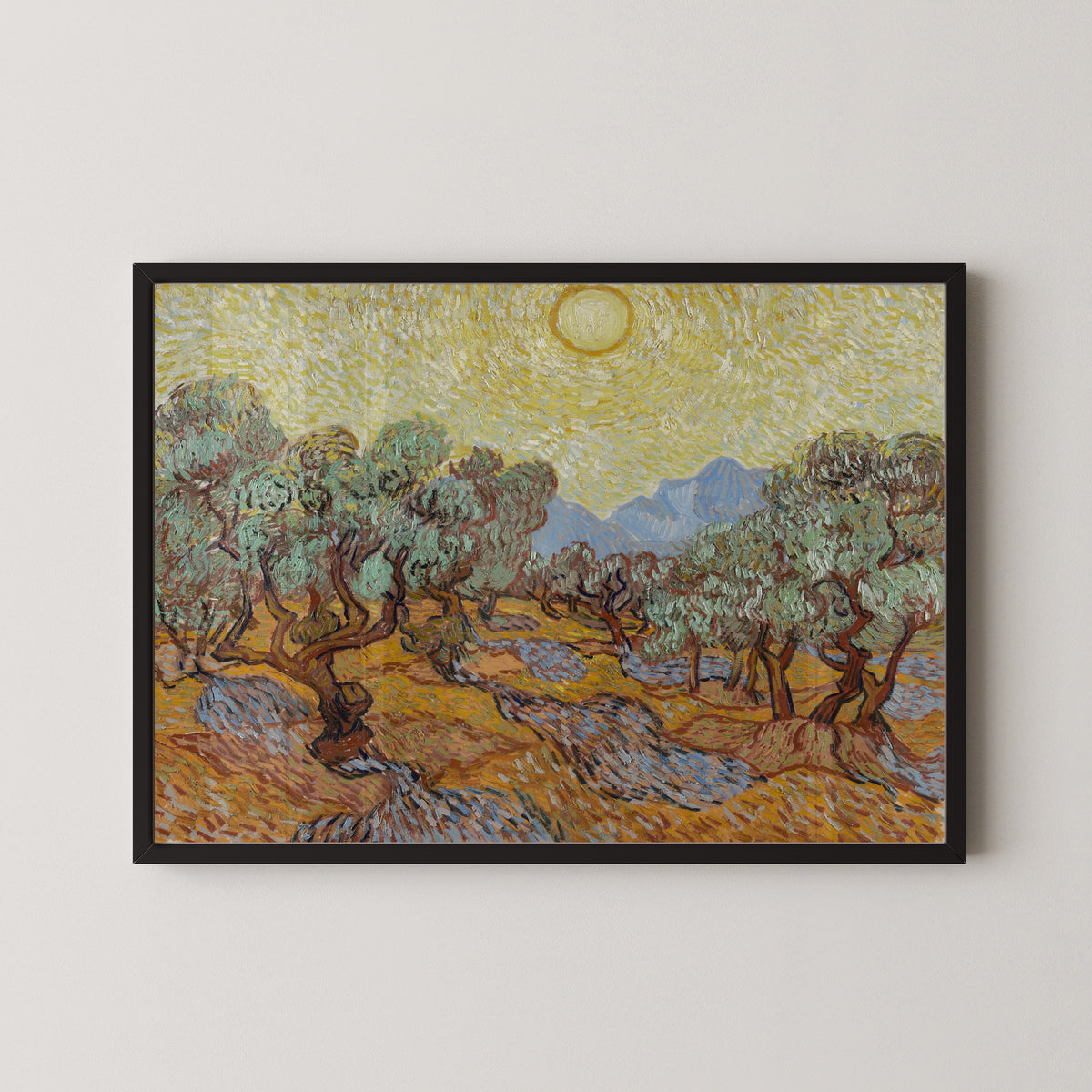 Vincent van Gogh — Olive Trees with Yellow Sky and Sun | Fine Art Print - 9ArtPrints