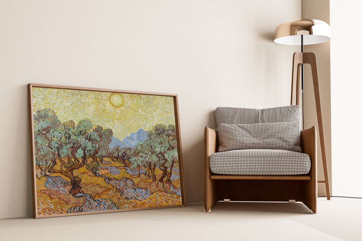 Vincent van Gogh — Olive Trees with Yellow Sky and Sun | Fine Art Print - 9ArtPrints