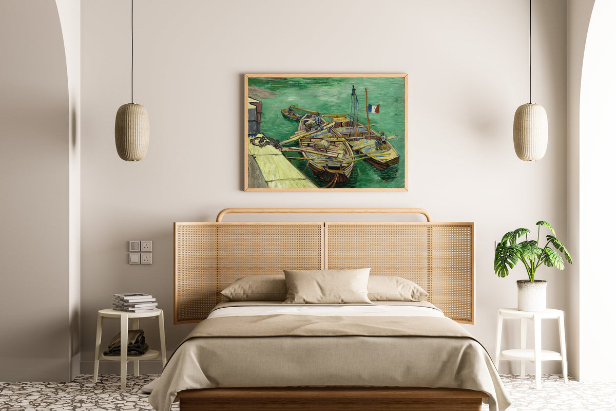 Vincent van Gogh — Quay with Men Unloading Sand Barges | Fine Art Print - 9ArtPrints