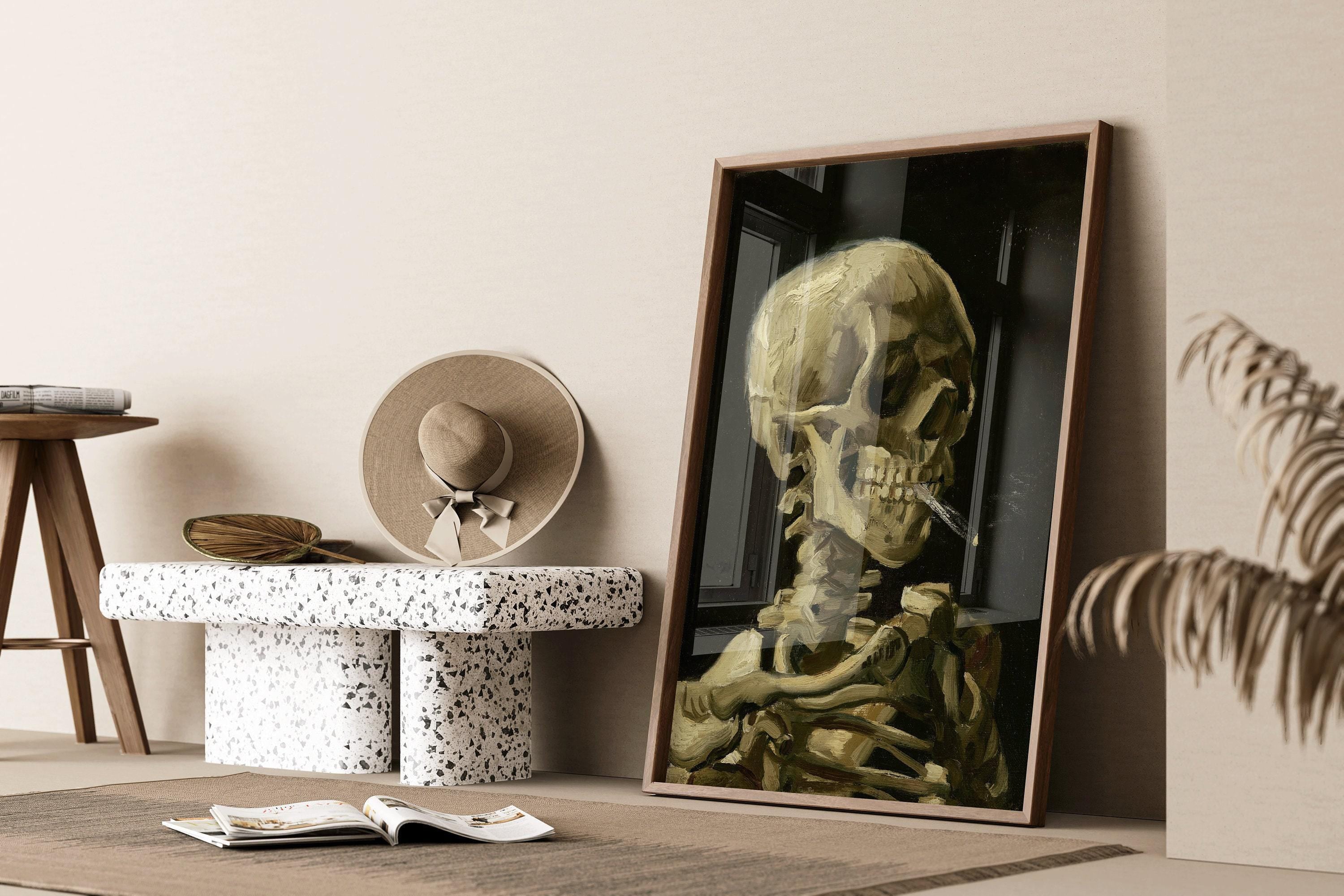 Vincent Van Gogh - Skeleton with Burning Cigarette | Iconic Classic Impressionist Fine Art Print