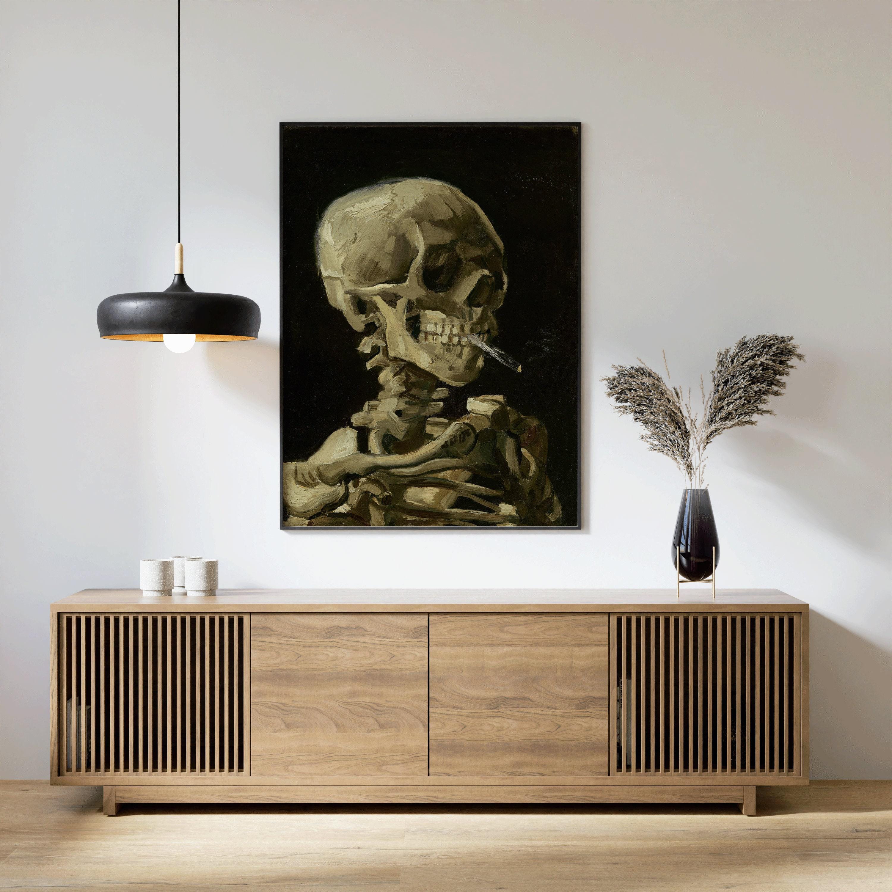 Vincent Van Gogh - Skeleton with Burning Cigarette | Iconic Classic Impressionist Fine Art Print