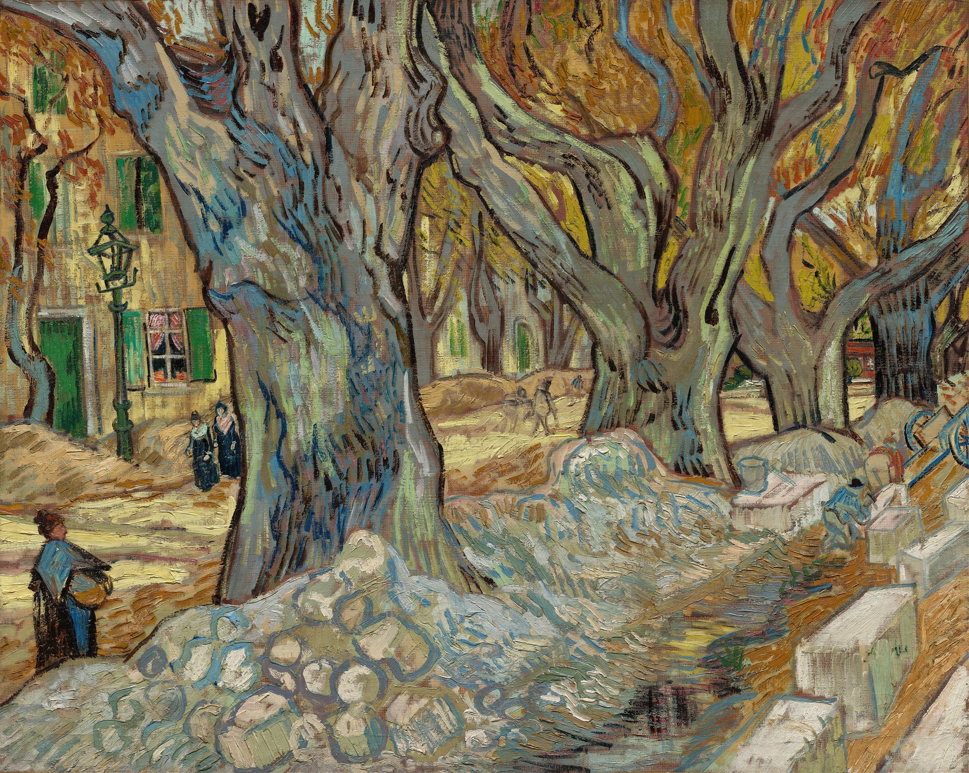 Vincent van Gogh — The Large Plane Trees (Road Menders at Saint-Rémy) | Fine Art Print - 9ArtPrints