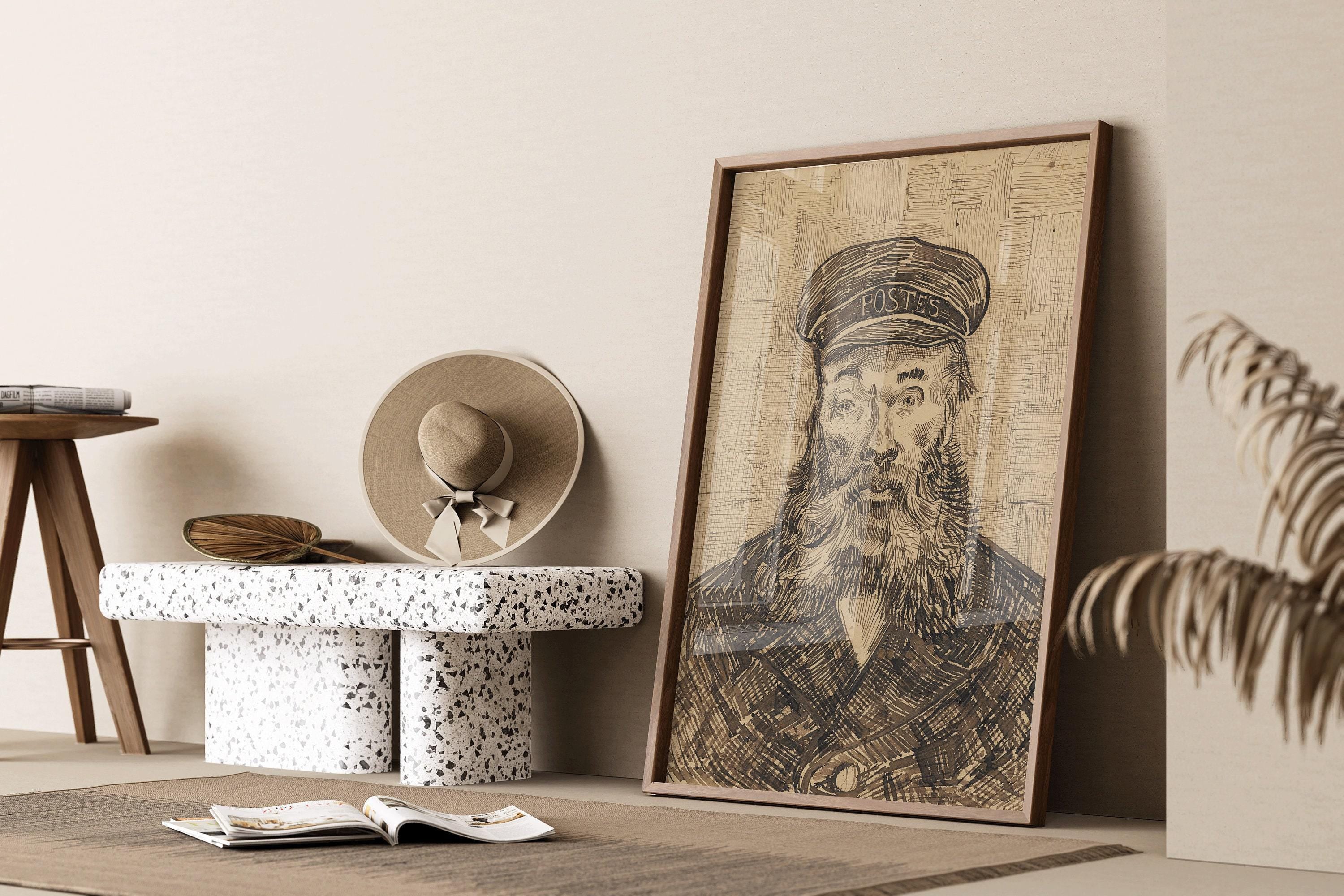 Vincent Van Gogh - The Postman | Iconic Classic Impressionist Sketch Fine Art Print