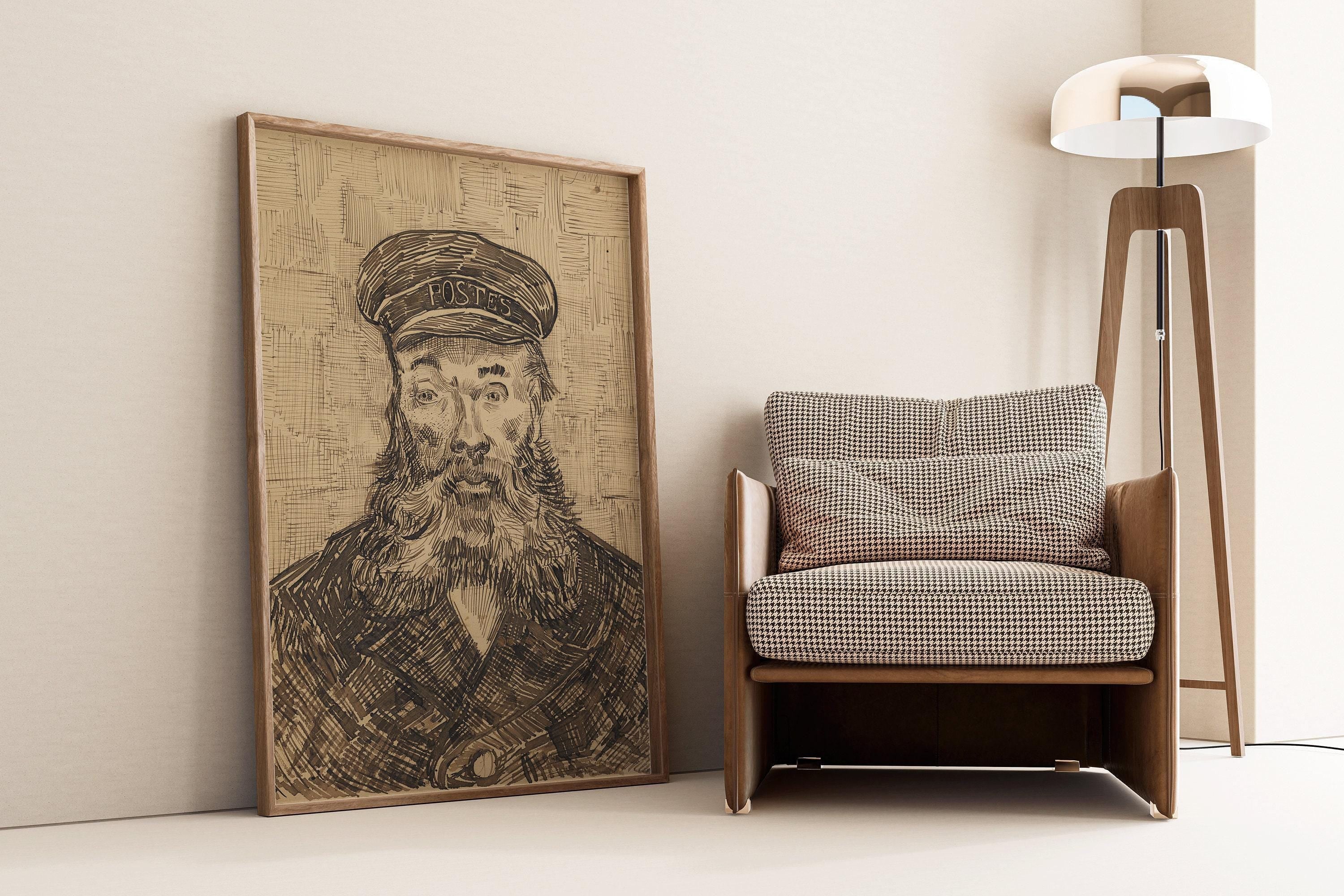 Vincent Van Gogh - The Postman | Iconic Classic Impressionist Sketch Fine Art Print
