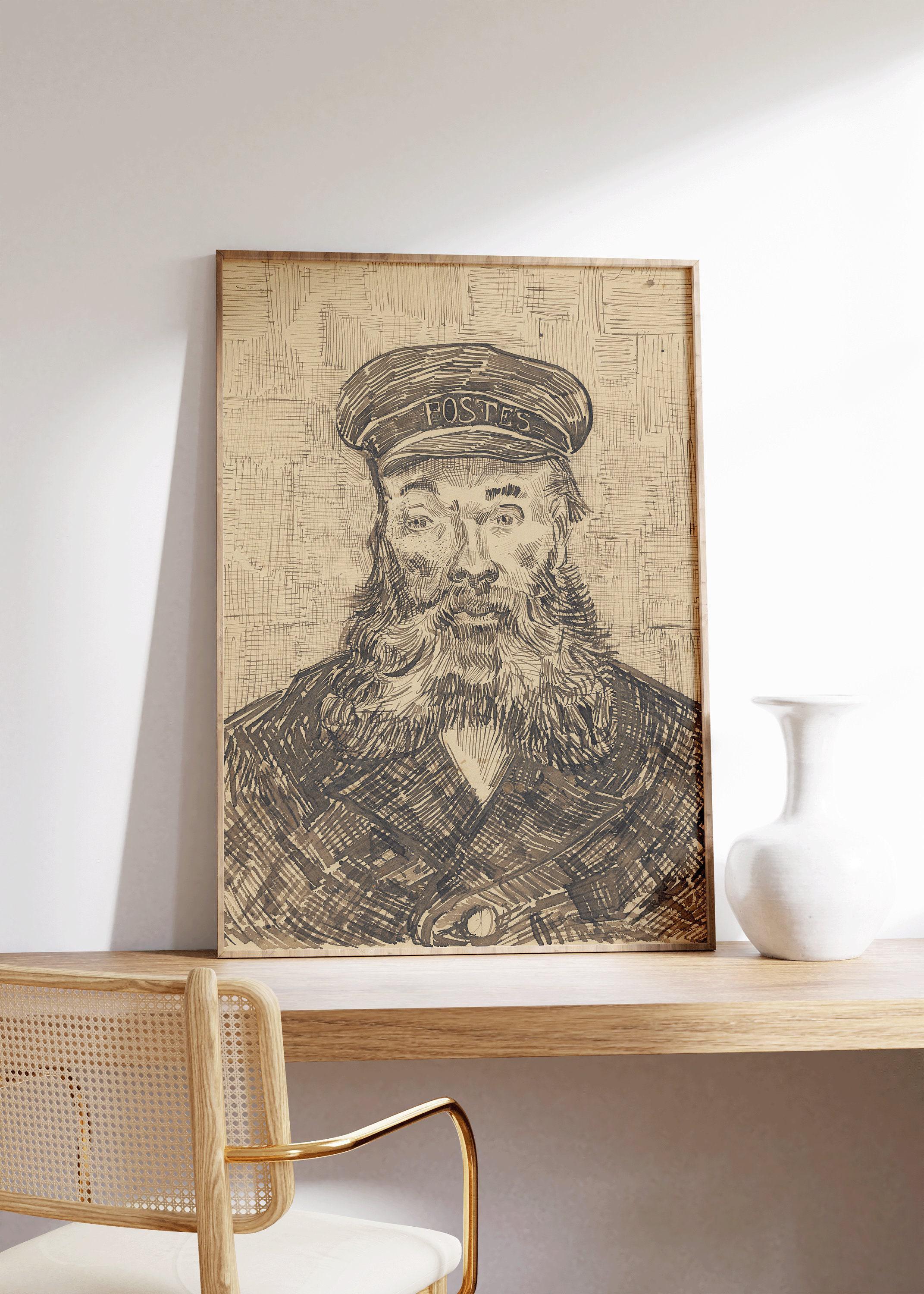Vincent Van Gogh - The Postman | Iconic Classic Impressionist Sketch Fine Art Print